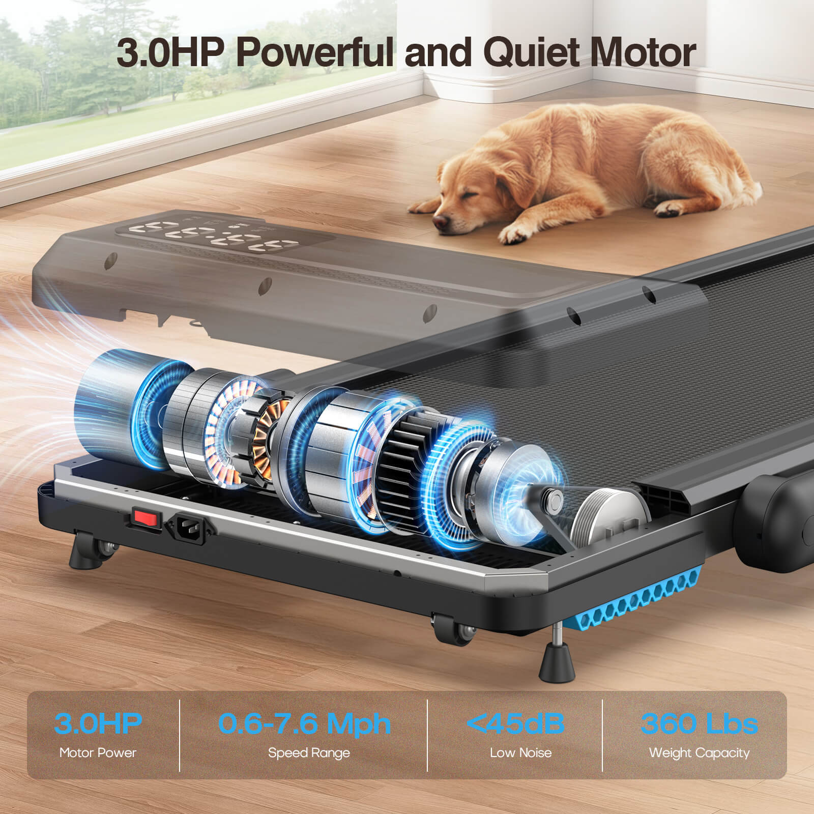 WELLFIT TM002 best at home foldable treadmill