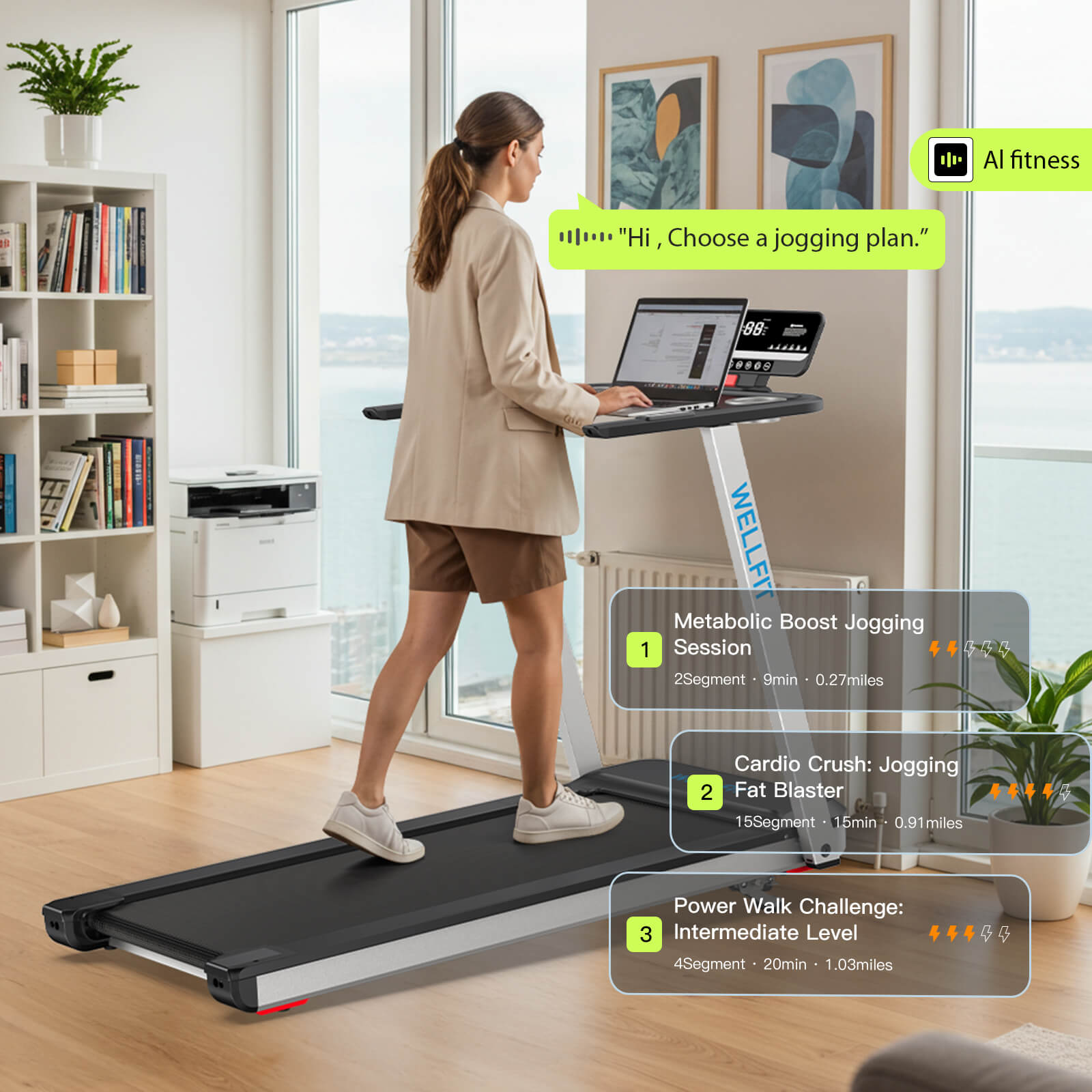 WELLFIT TM006 best treadmill for heavy running