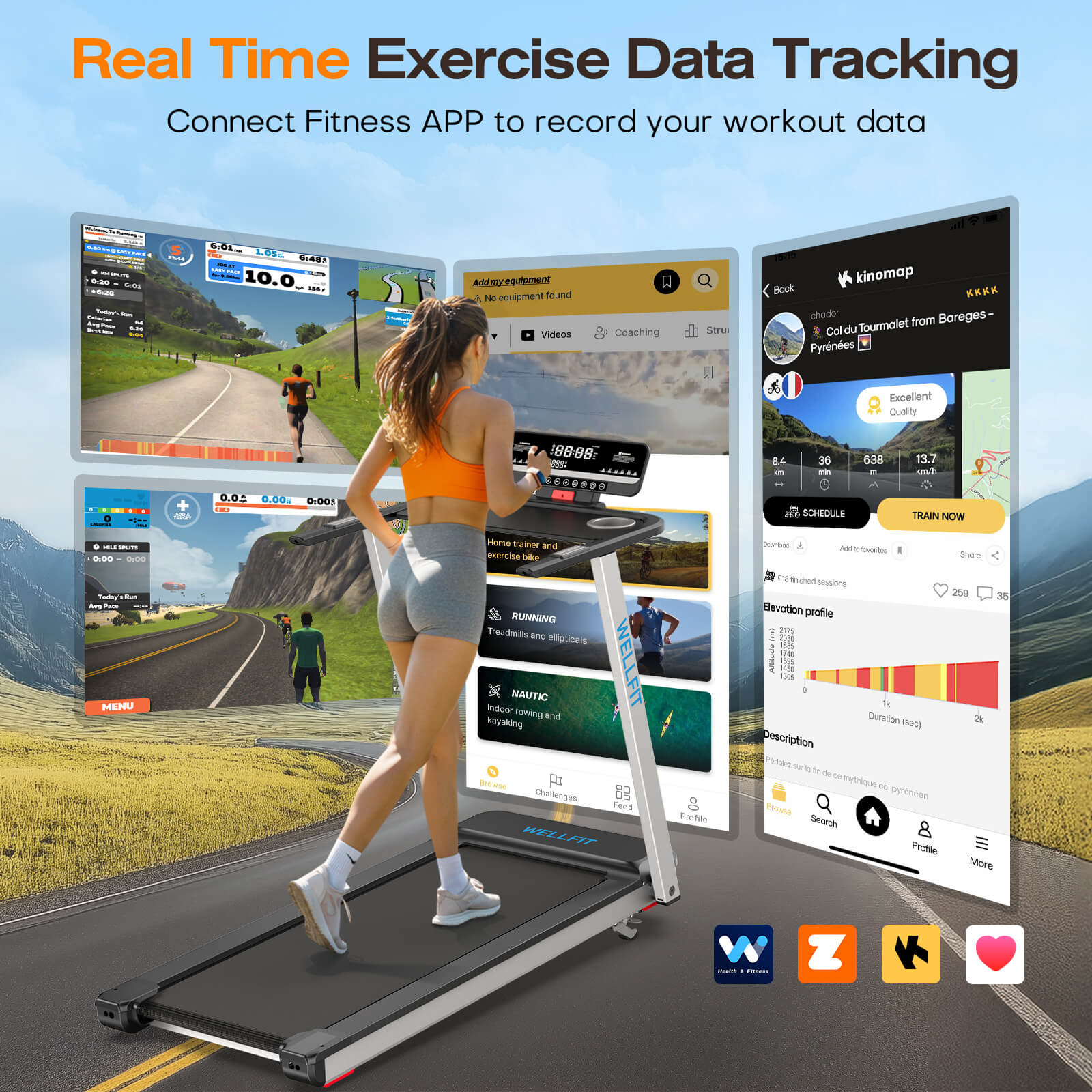 WELLFIT TM006 smart fitness treadmill