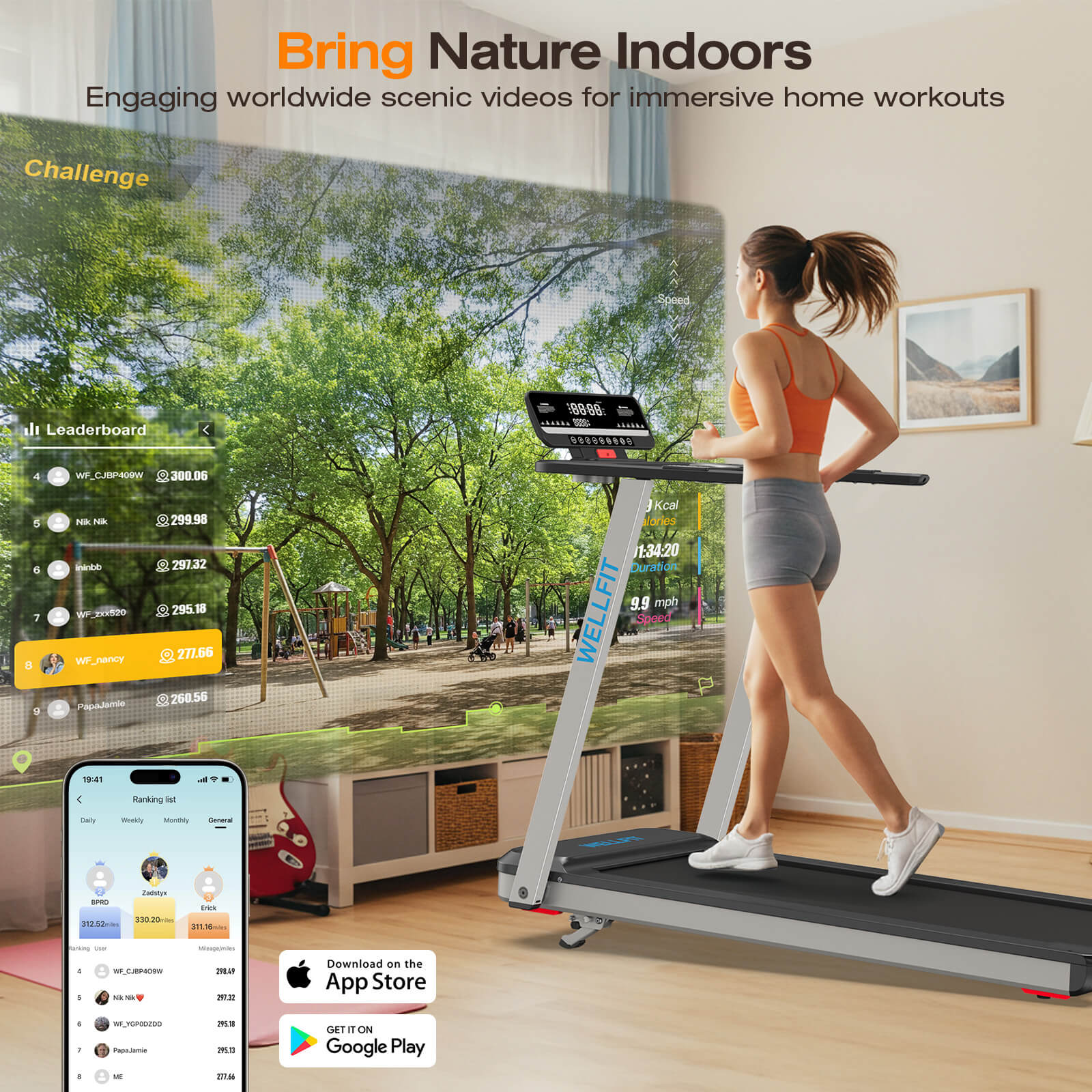 WELLFIT TM006 life fitness treadmill desk