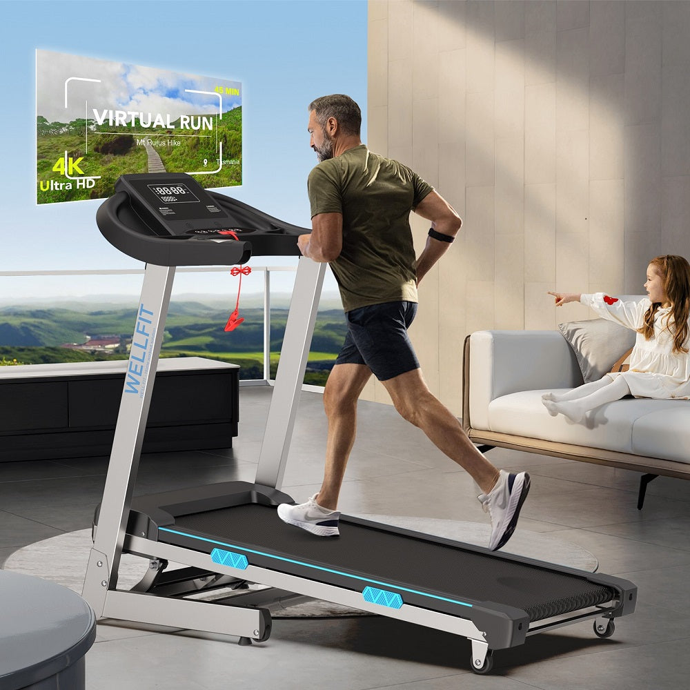 TM007 Foldable Auto 15% Incline Treadmill 350 LBS Capacity