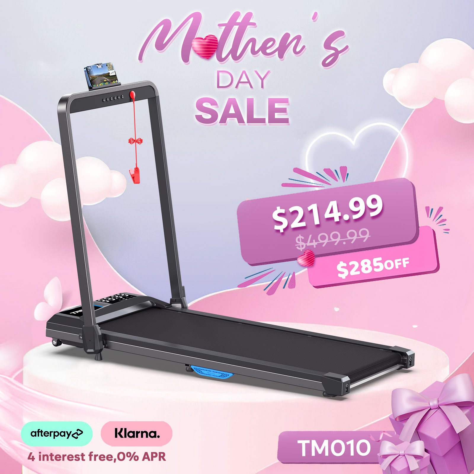 TM010 - Foldable Treadmill With 10% Incline-1