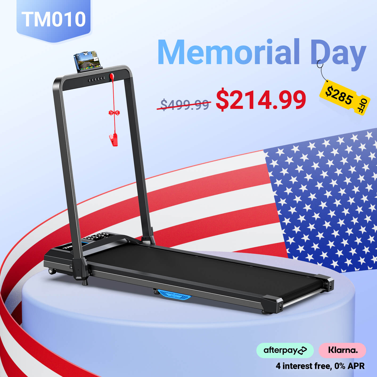 TM010 - Foldable Treadmill With 10% Incline-1