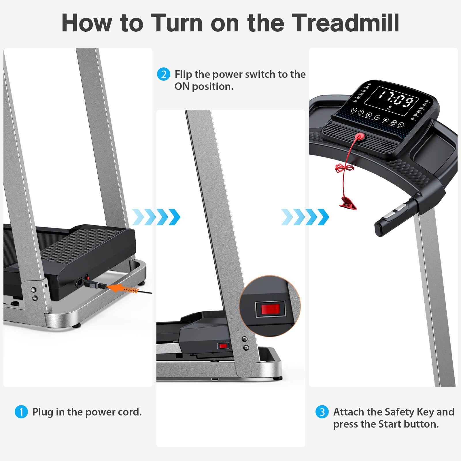 TM015-Foldable Incline Treadmill With Side Rails 350 lbs Capacity