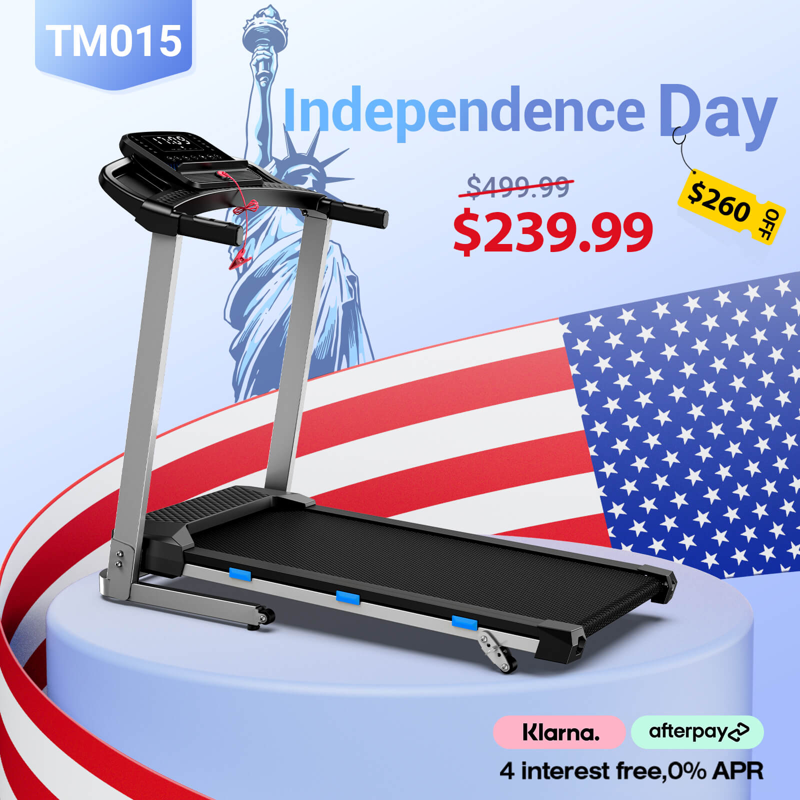 TM015 - Foldable Treadmill With Side Handrail-1