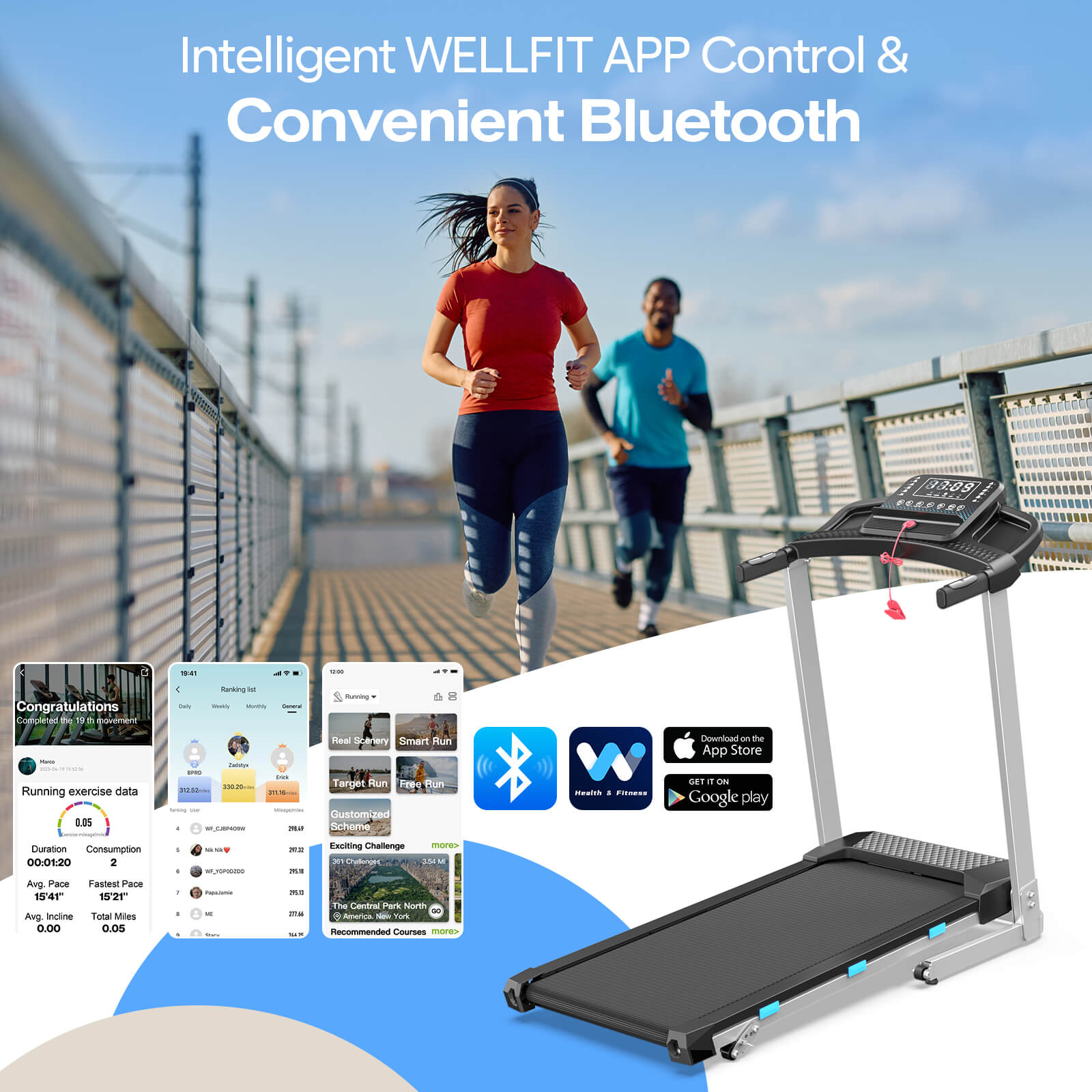 TM015_treadmill with bluetooth connection