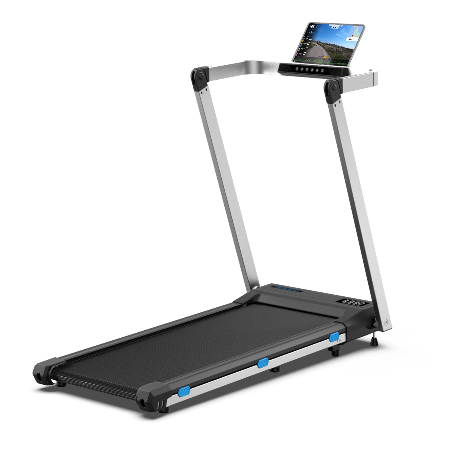 WELLFIT TM020 treadmill with pad holder and console control