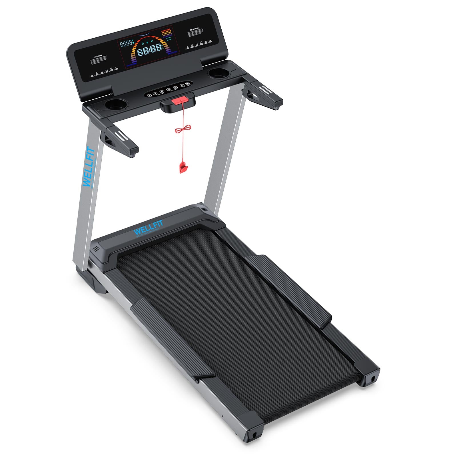 WELLFIT Treadmill model exhibition, best heavy-duty treadmill with 450 lbs weight capacity of 2025. Ideal for home gym/office, high-performance