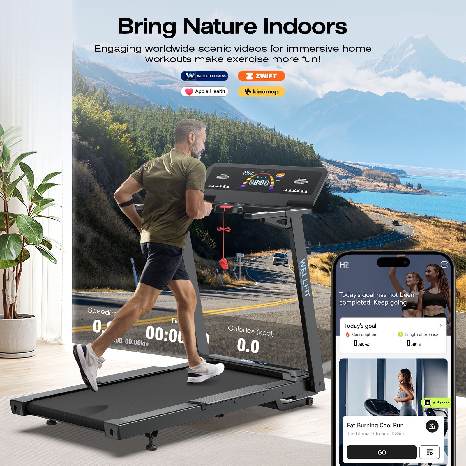 WELLFIT TM029 virtual active treadmill