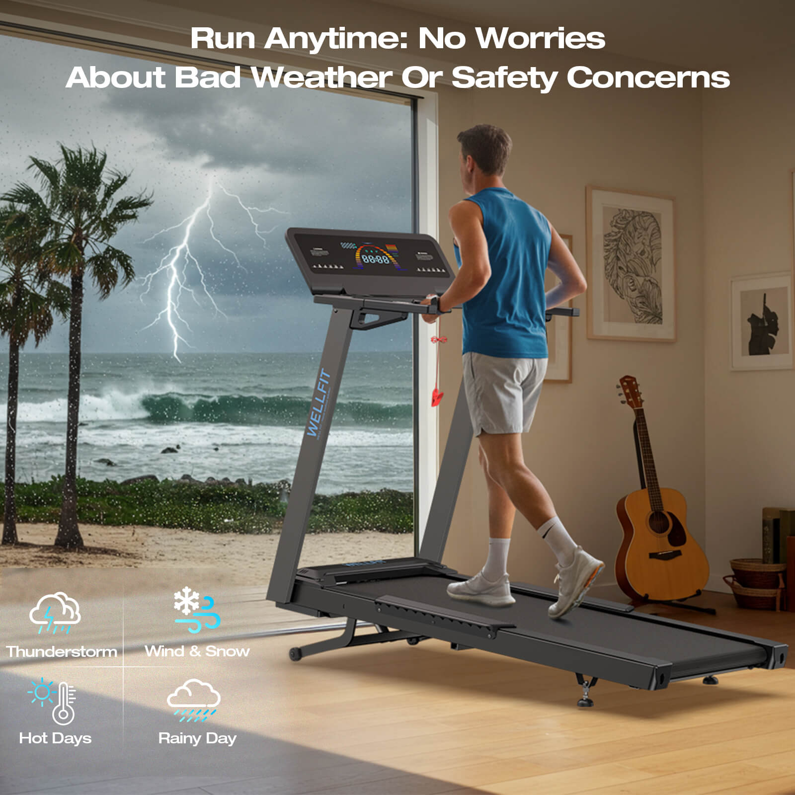 TM029_heavy duty treadmill with wide and long belt for home use