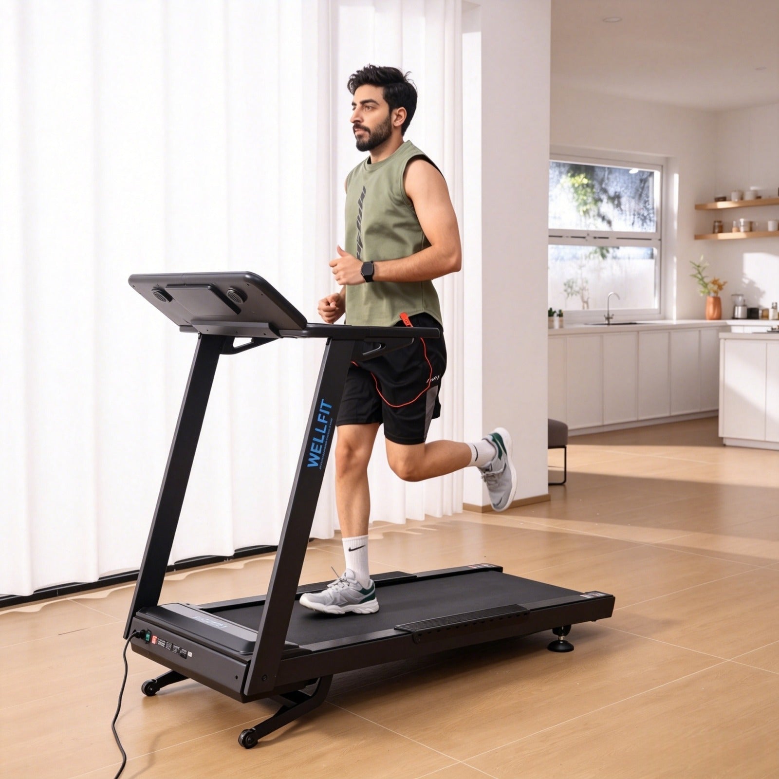 TM029 Pro Treadmill-15% Auto Incline-500LBS-10mph-55Inch Long Running Area