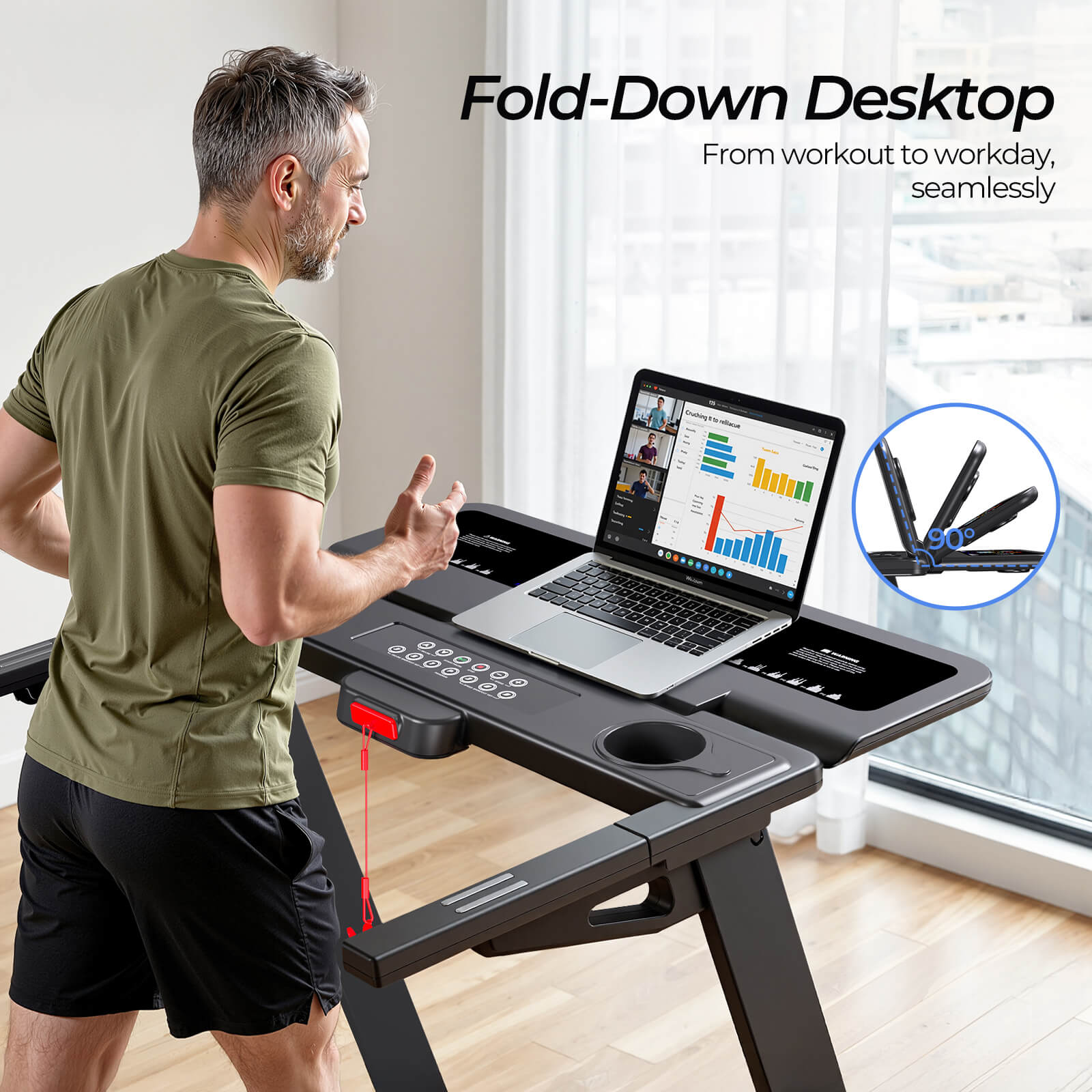 2026 TM029 Pro Heavy Duty Treadmill With 15% Auto Incline