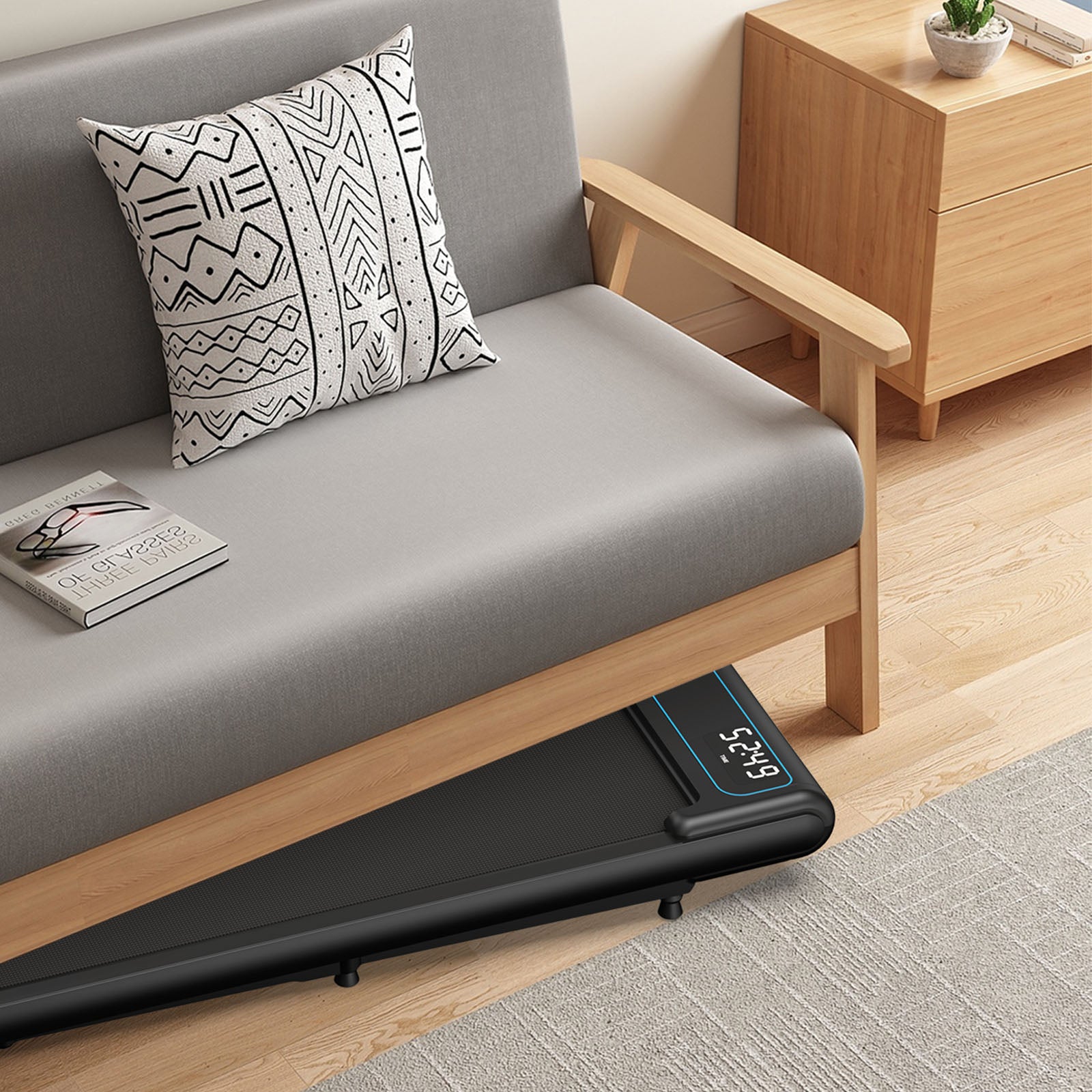 WELLFIT TM030 treadmill that can store under sofa and bed