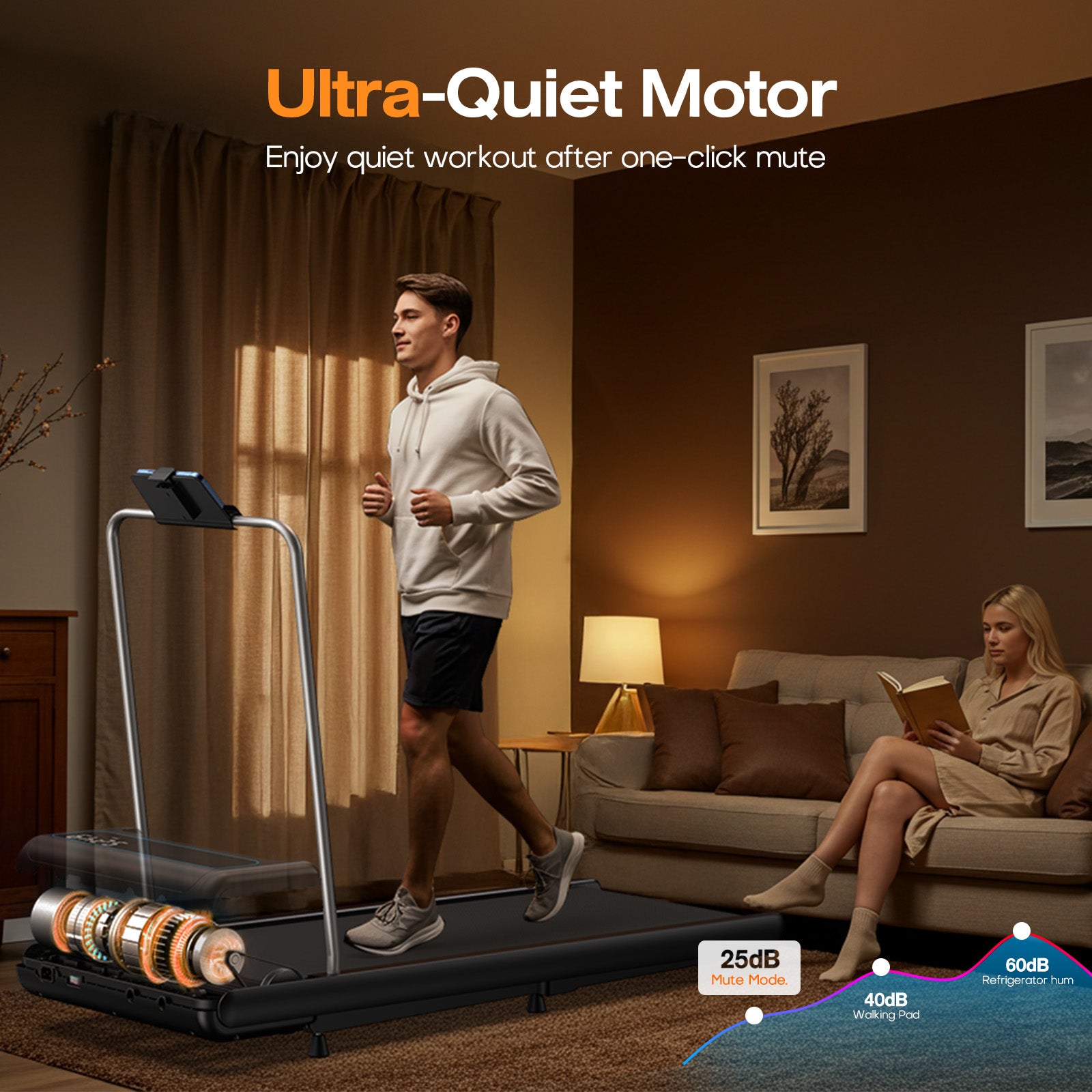 WELLFIT TM030 cheap quiet treadmill for sale at WELLFIT