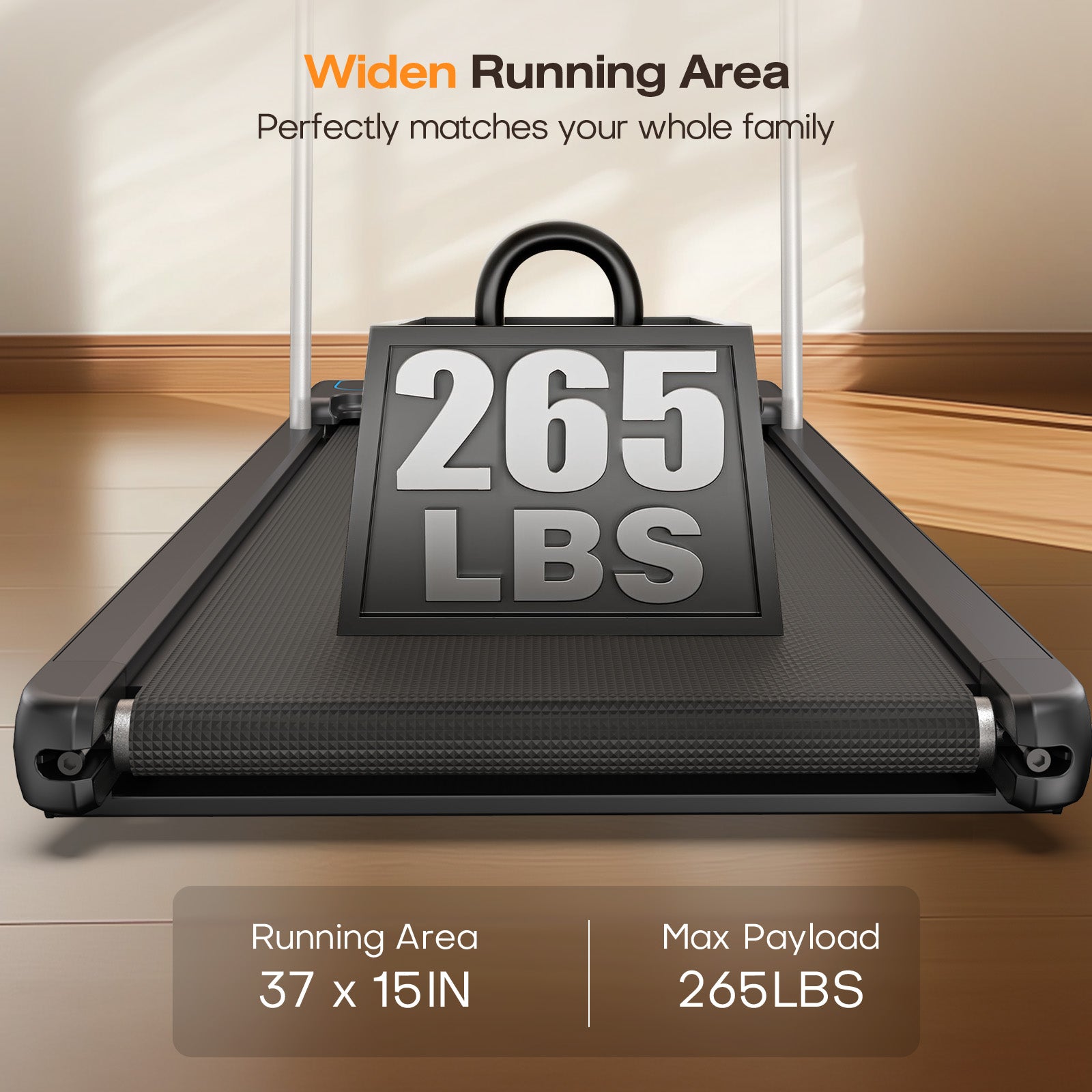 WELLFIT TM030 220 lb weight capacity to 265 lb weight capacity treadmill