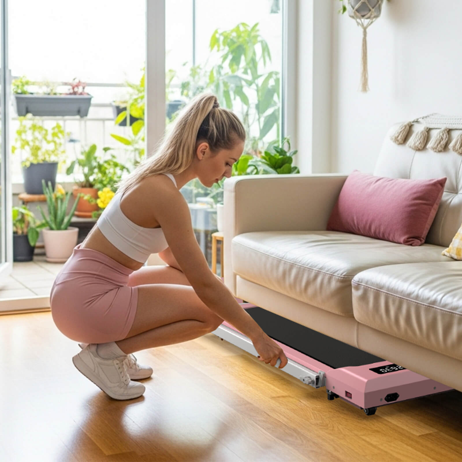 TM034 Folding Treadmill With 10% Incline