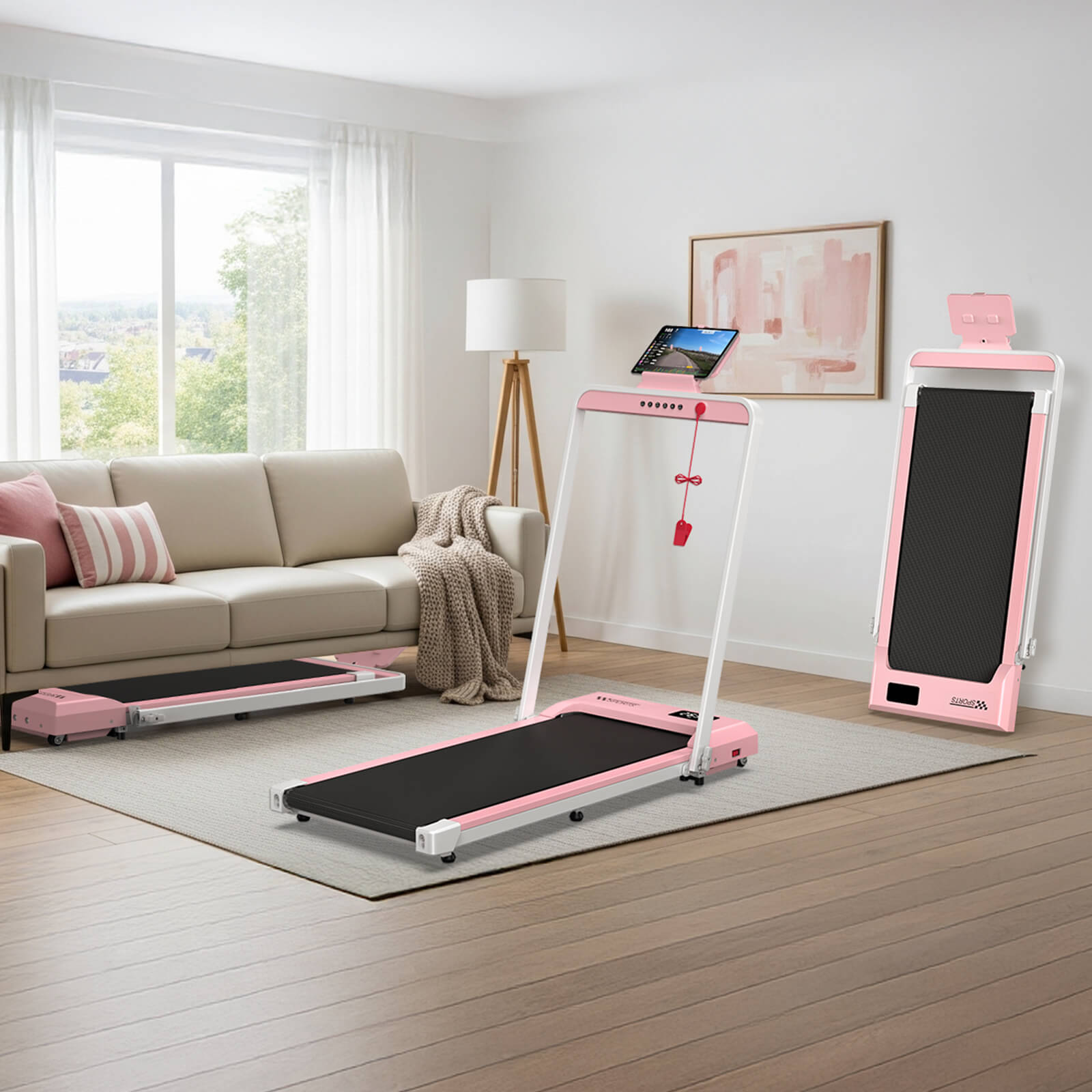 TM034 Folding Treadmill With 10% Incline