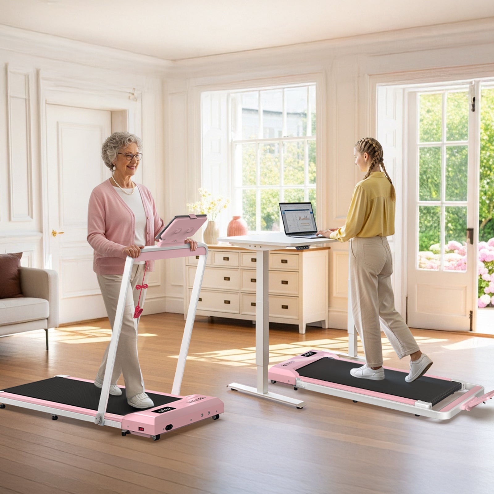 TM034 Folding Treadmill With 10% Incline