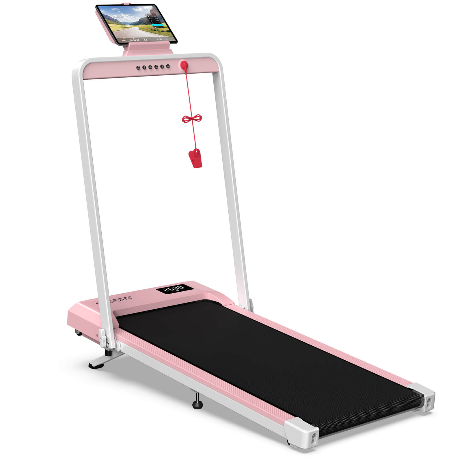 TM034 Fold-Flat Treadmill With 10% Incline 320lb Weight Capacity