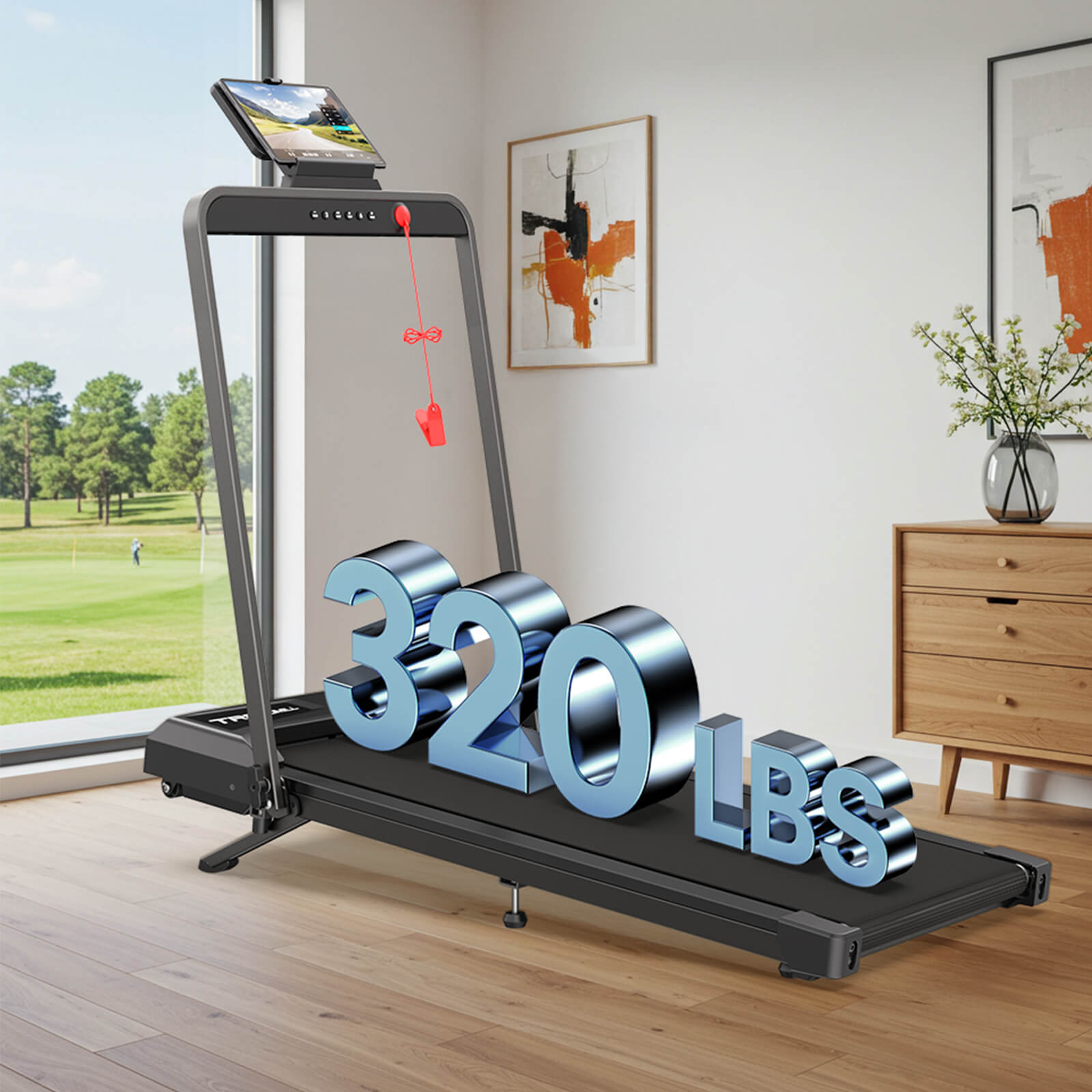 TM034 Folding Treadmill With 10% Incline