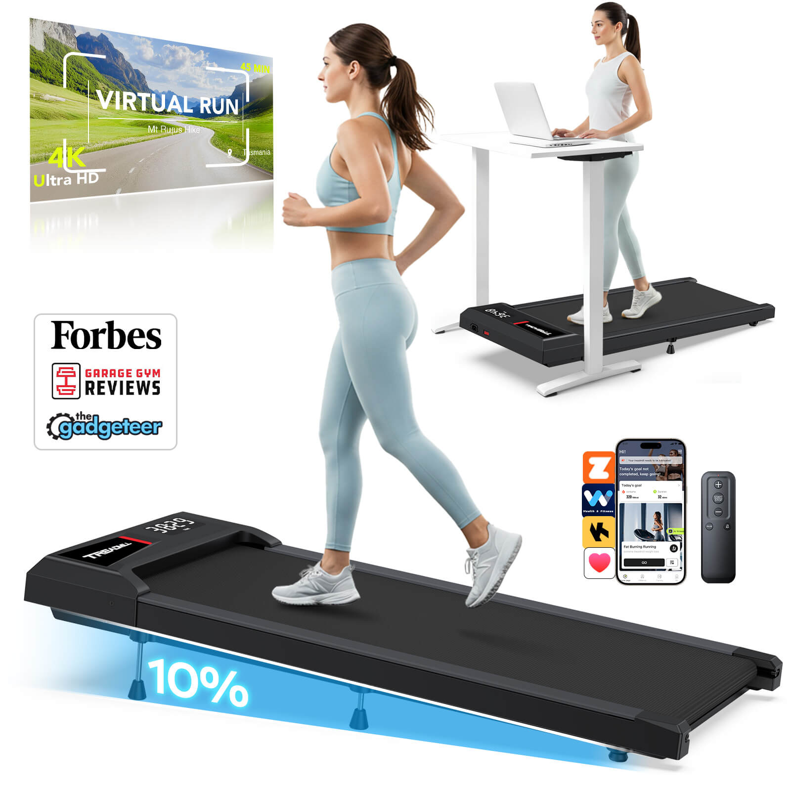 WP023 10% Incline Walking Pad - Main Image