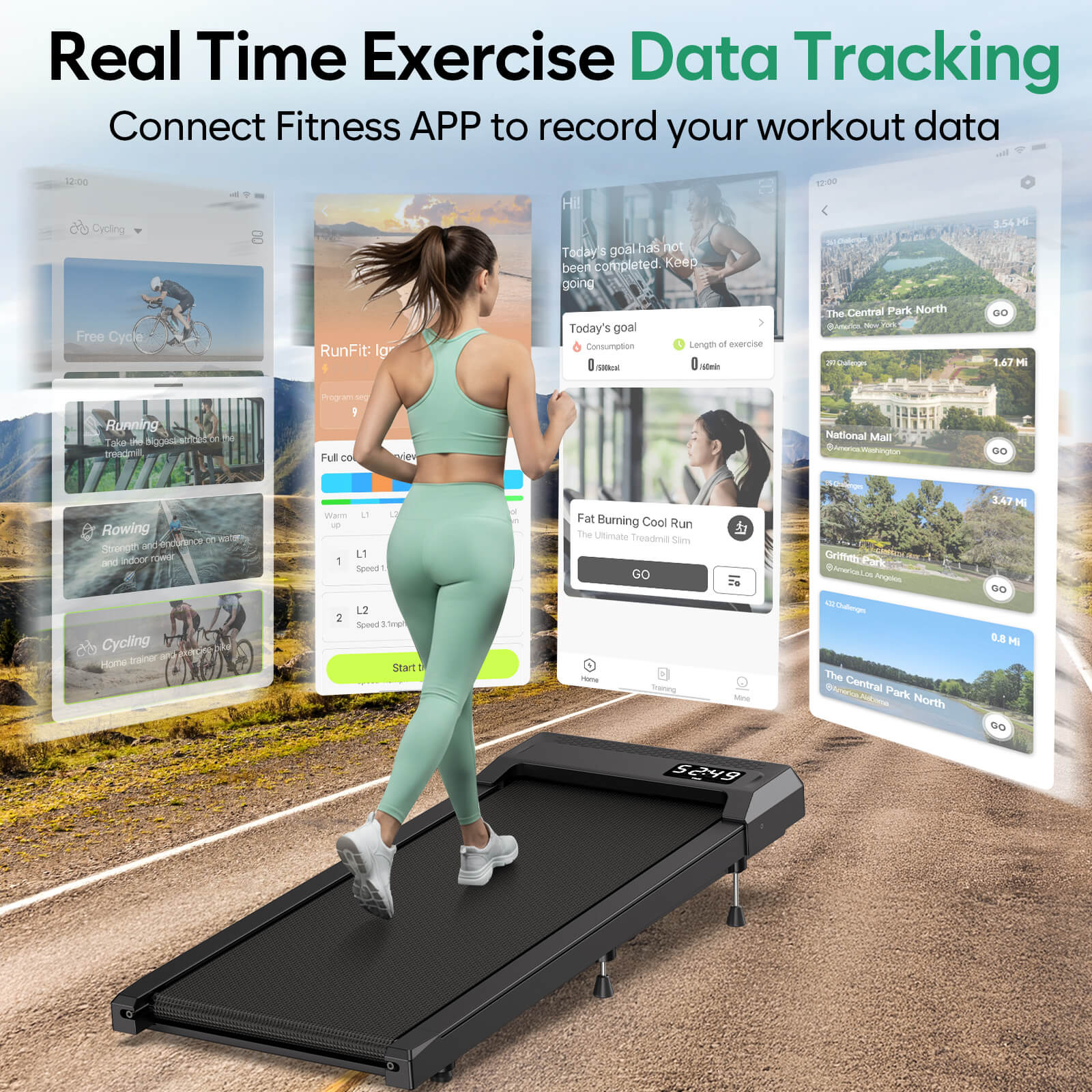 WP028- Light Weight Under Desk Walking Pad With 10% Incline