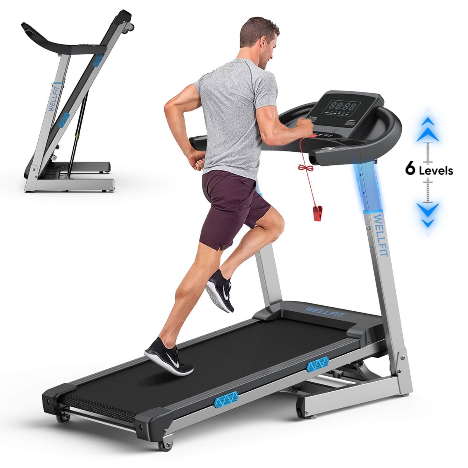 WELLFIT TM007 folding treadmill with incline reviews