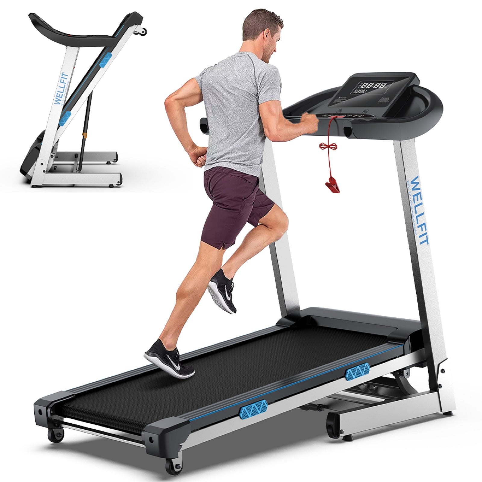 TM007 Foldable Auto 15% Incline Treadmill 350 LBS Capacity