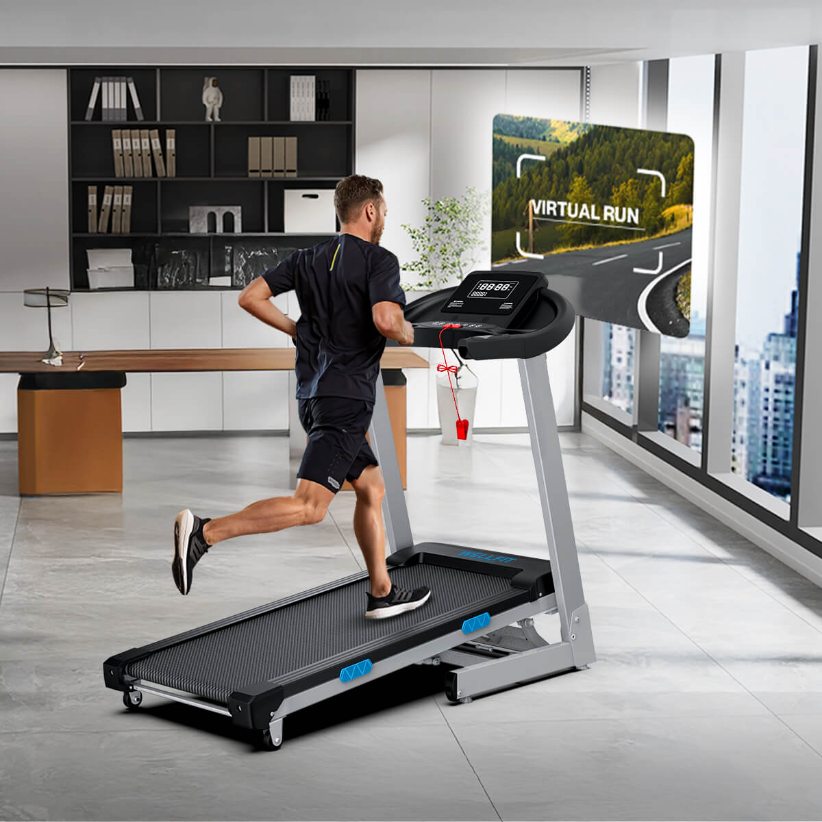 WELLFIT Treadmill TM007_treadmill with 18*45 inch running area