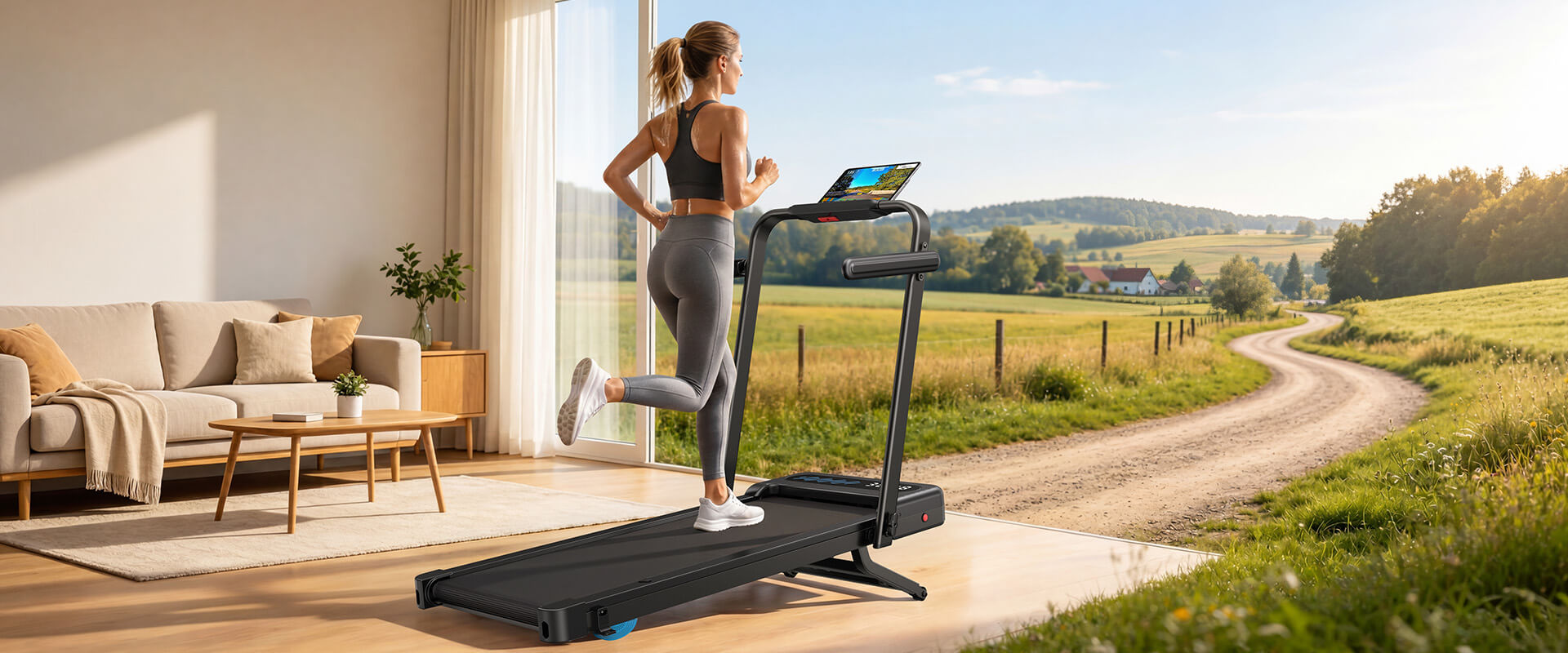 Introducing WELLFIT TM037 Pro: A Smart Foldable Treadmill with Auto Incline for Home Workouts
