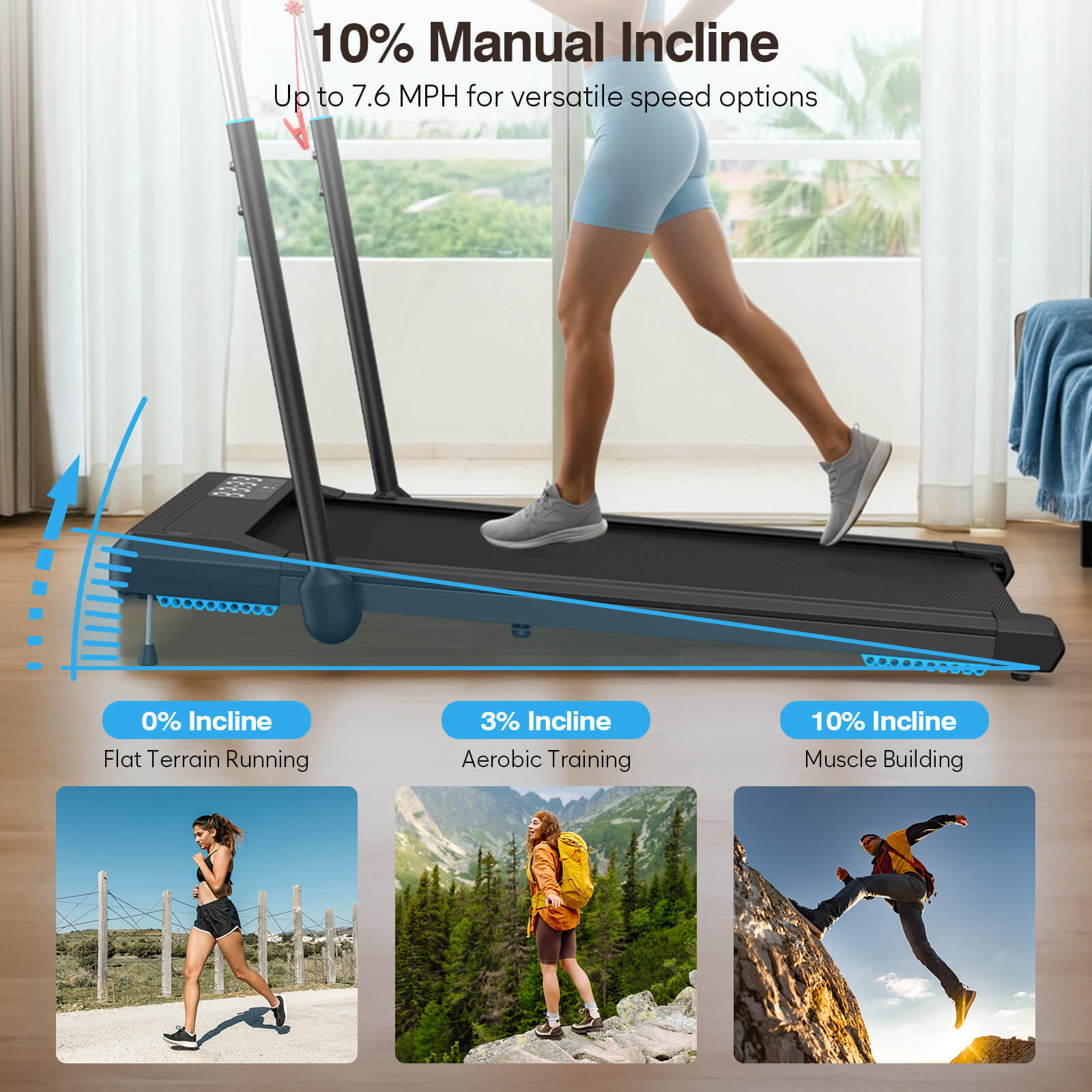 WELLFIT TM002 running treadmill foldable