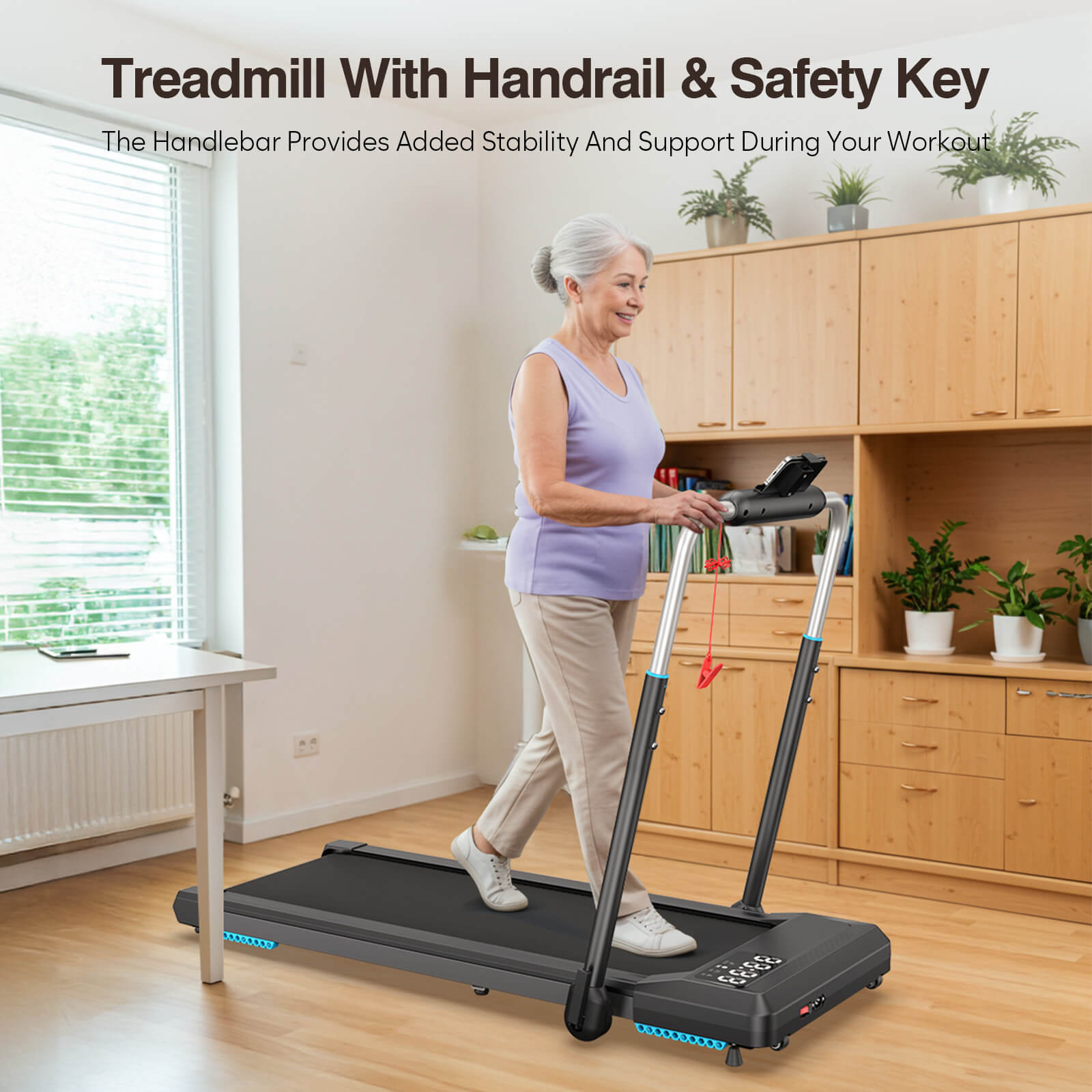 WELLFIT TM002 foldable compact treadmill with incline