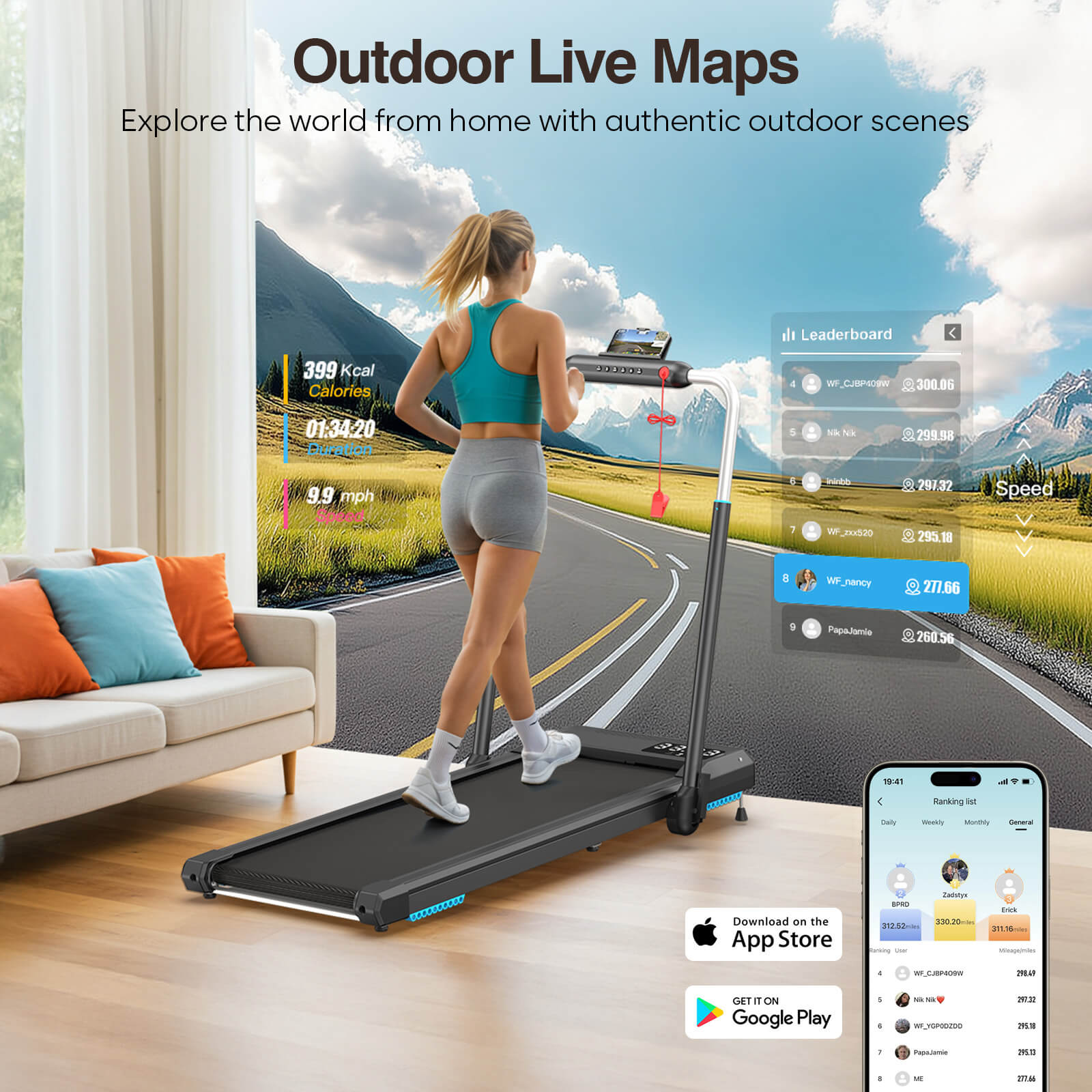 WELLFIT TM002 best folding treadmill for runners