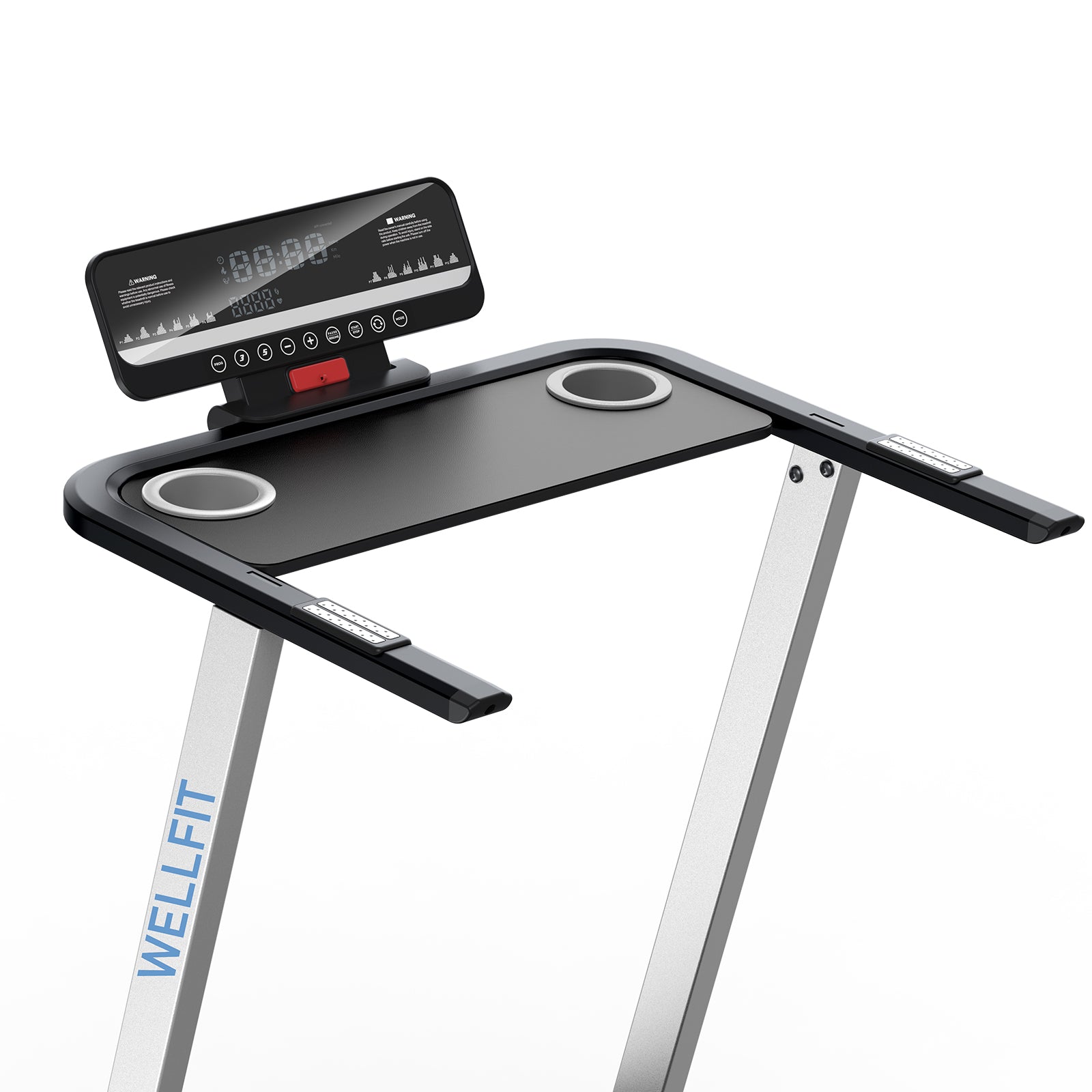 WELLFIT TM006 Incline Foldable Treadmill With Desk & 350lbs Max Load