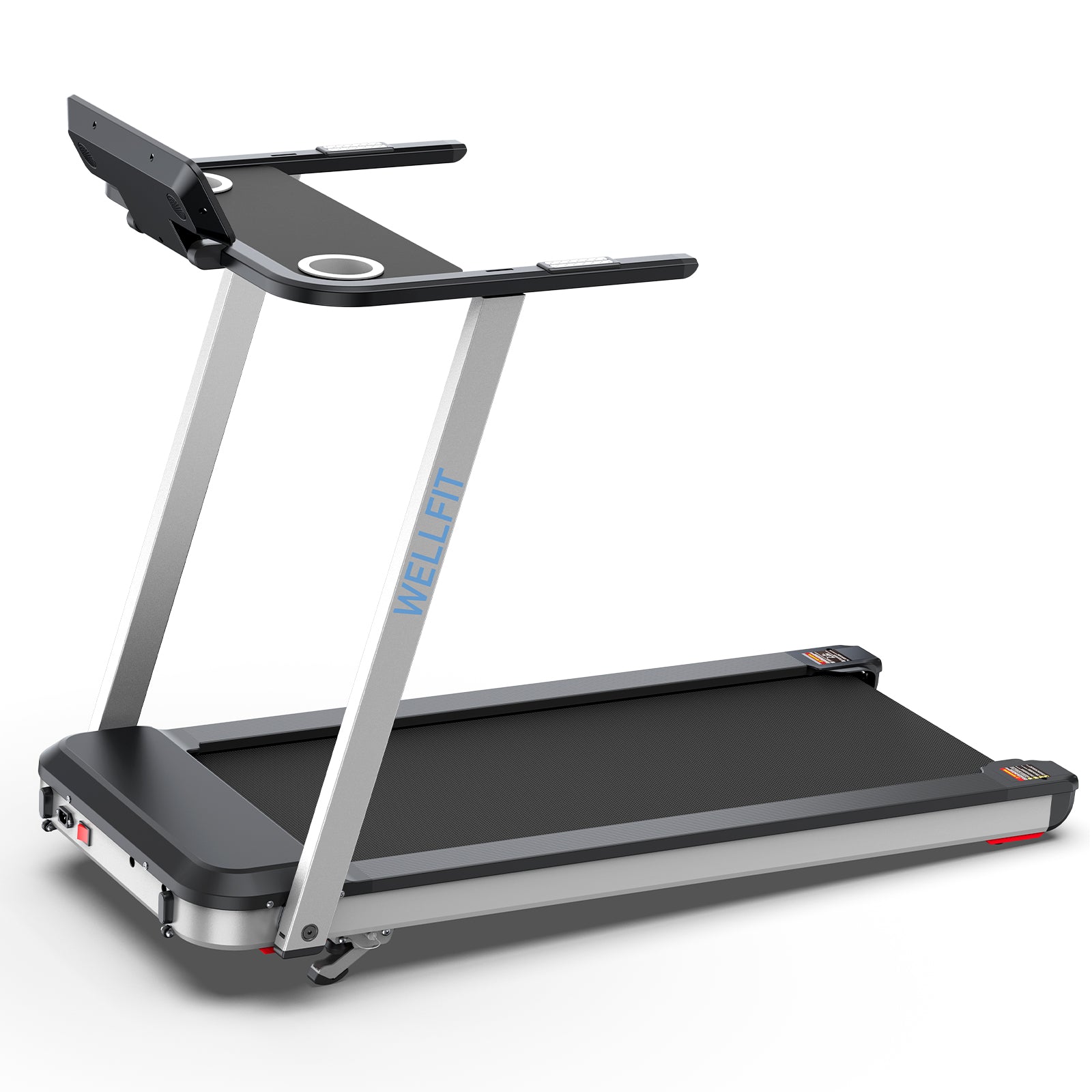 WELLFIT TM006 Incline Foldable Treadmill With Desk & 350lbs Max Load