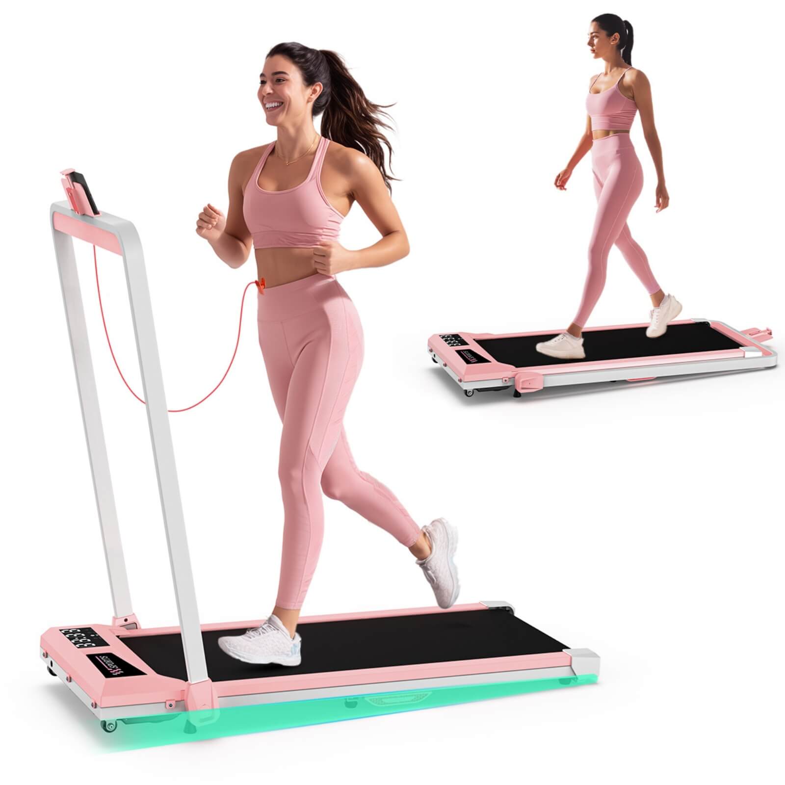 2025 Upgraded-TM010 Smart 2 in 1 Folding 10% Incline Treadmill
