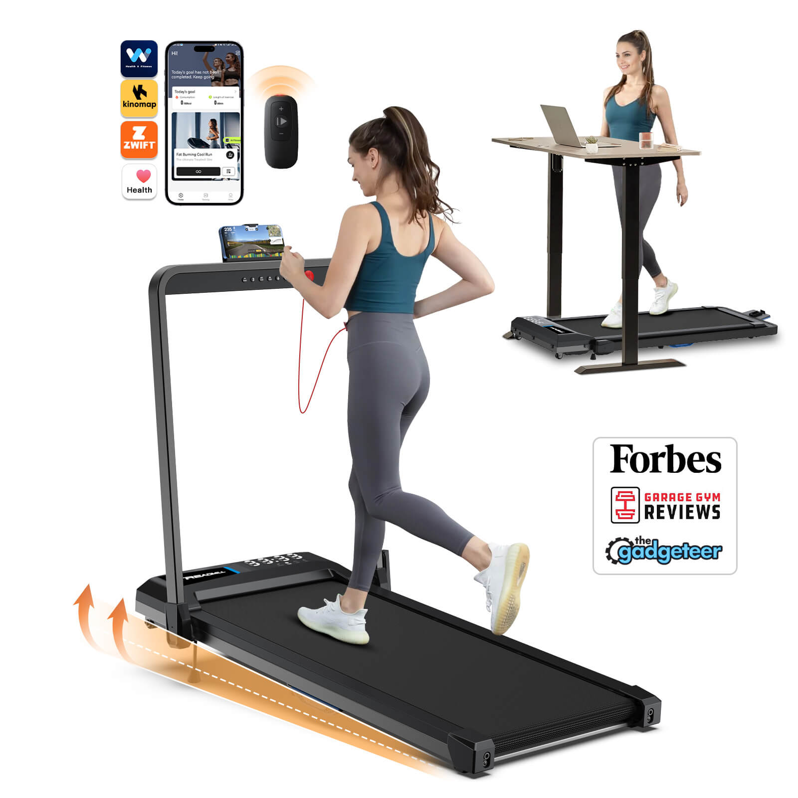 2025 Upgraded-TM010 Smart 2 in 1 Folding 10% Incline Treadmill