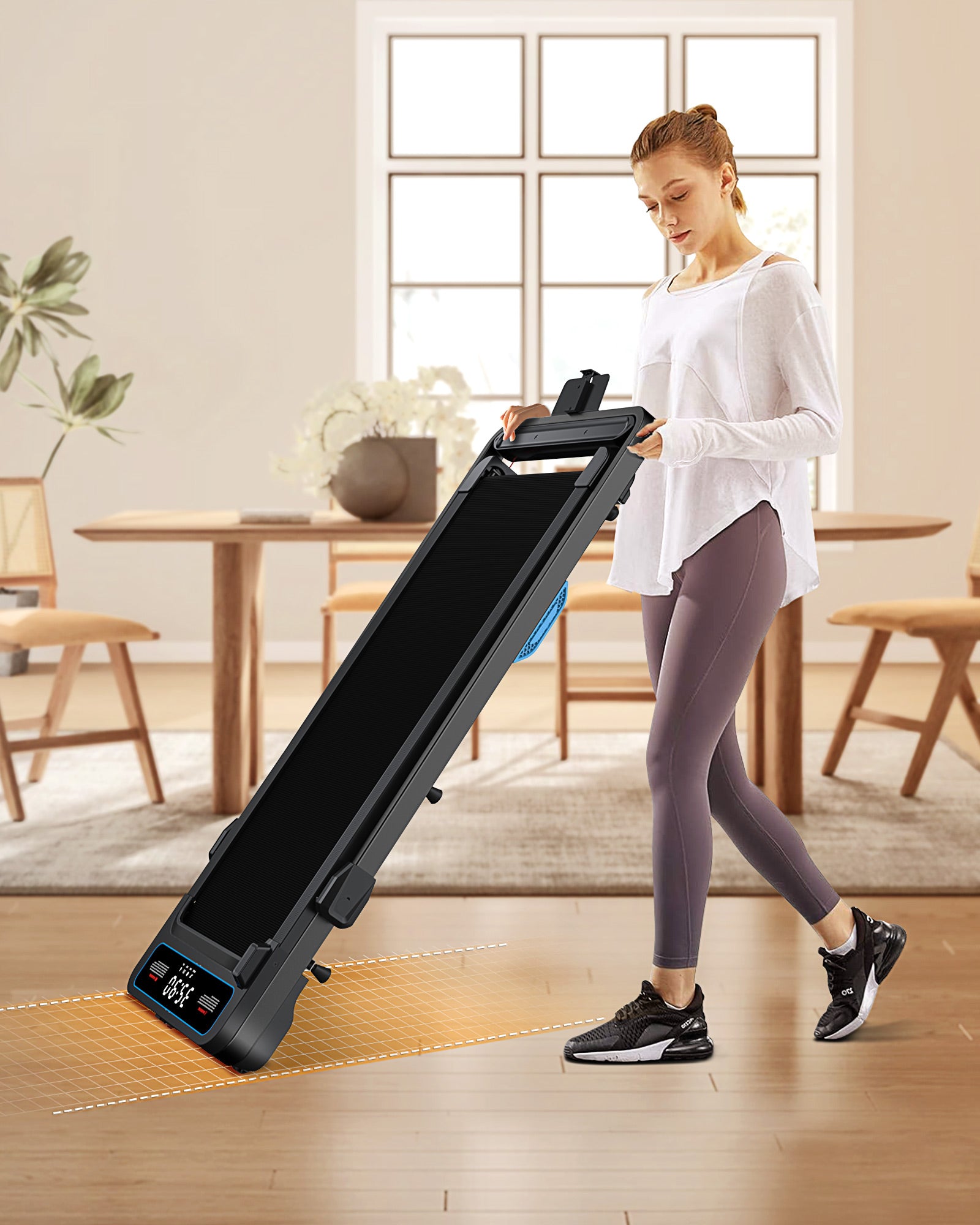 WELLFIT TM012 2 in 1 Smart Treadmill With 6% Incline