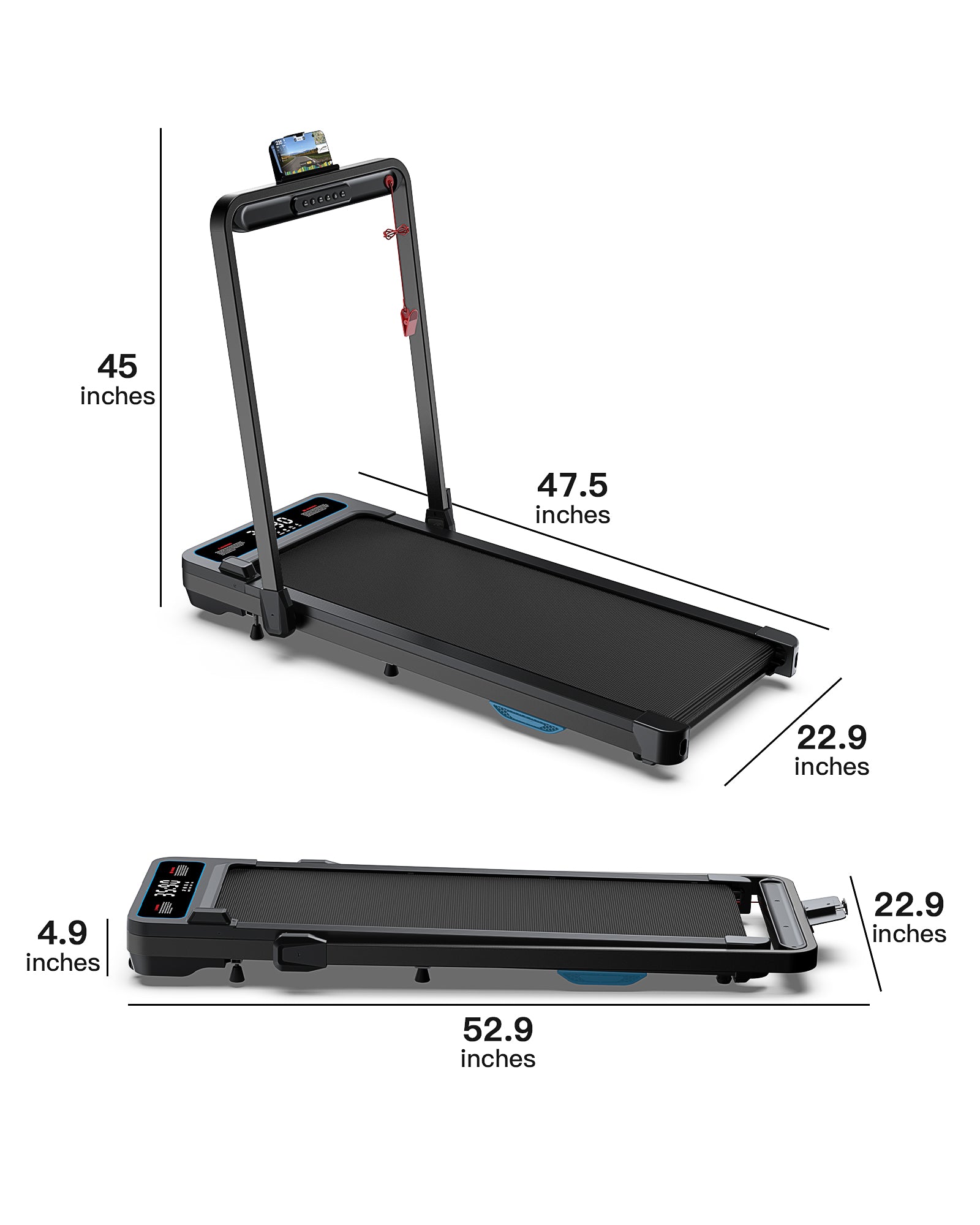 WELLFIT TM012 2 in 1 Smart Treadmill With 6% Incline