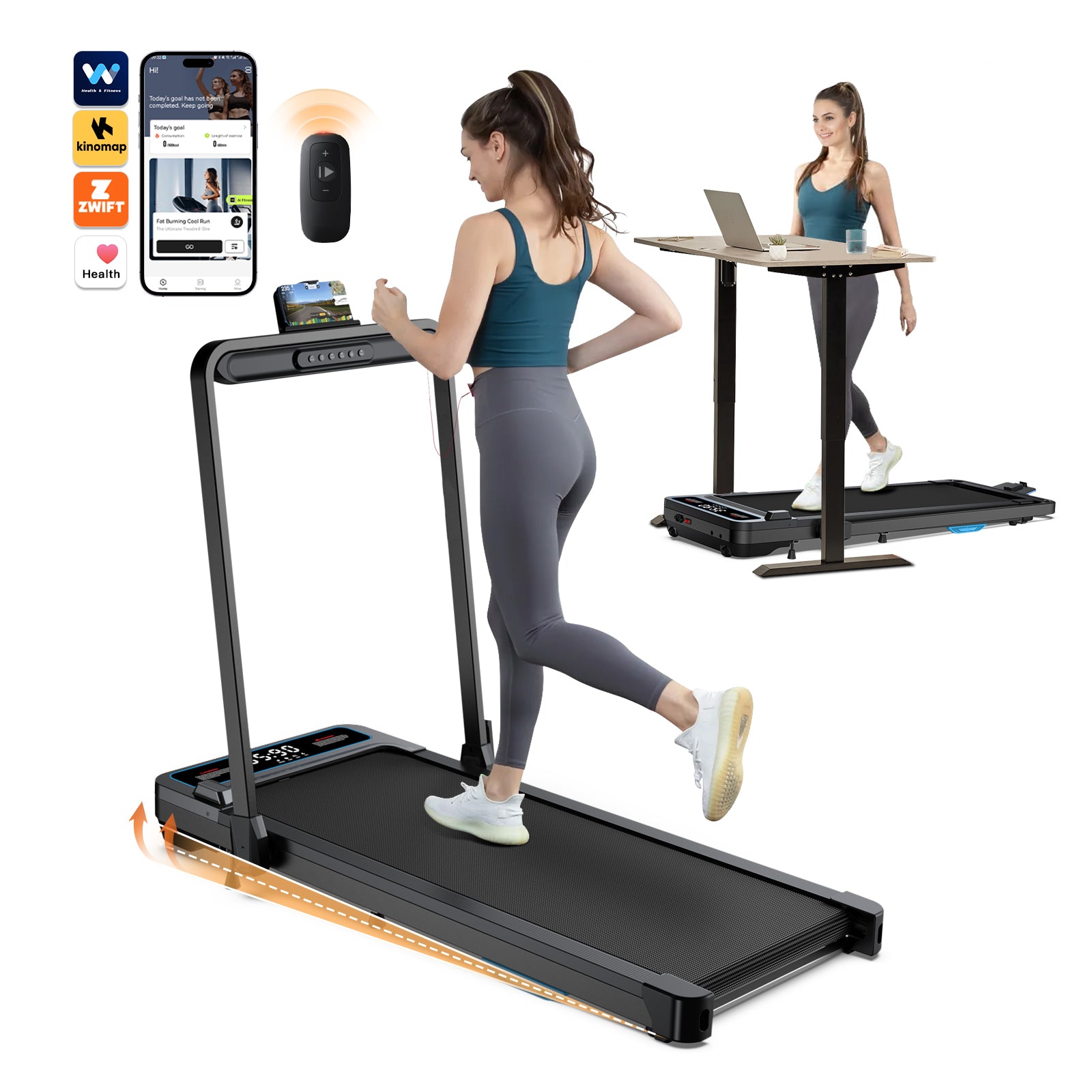 WELLFIT TM012 2 in 1 Smart Treadmill With Incline