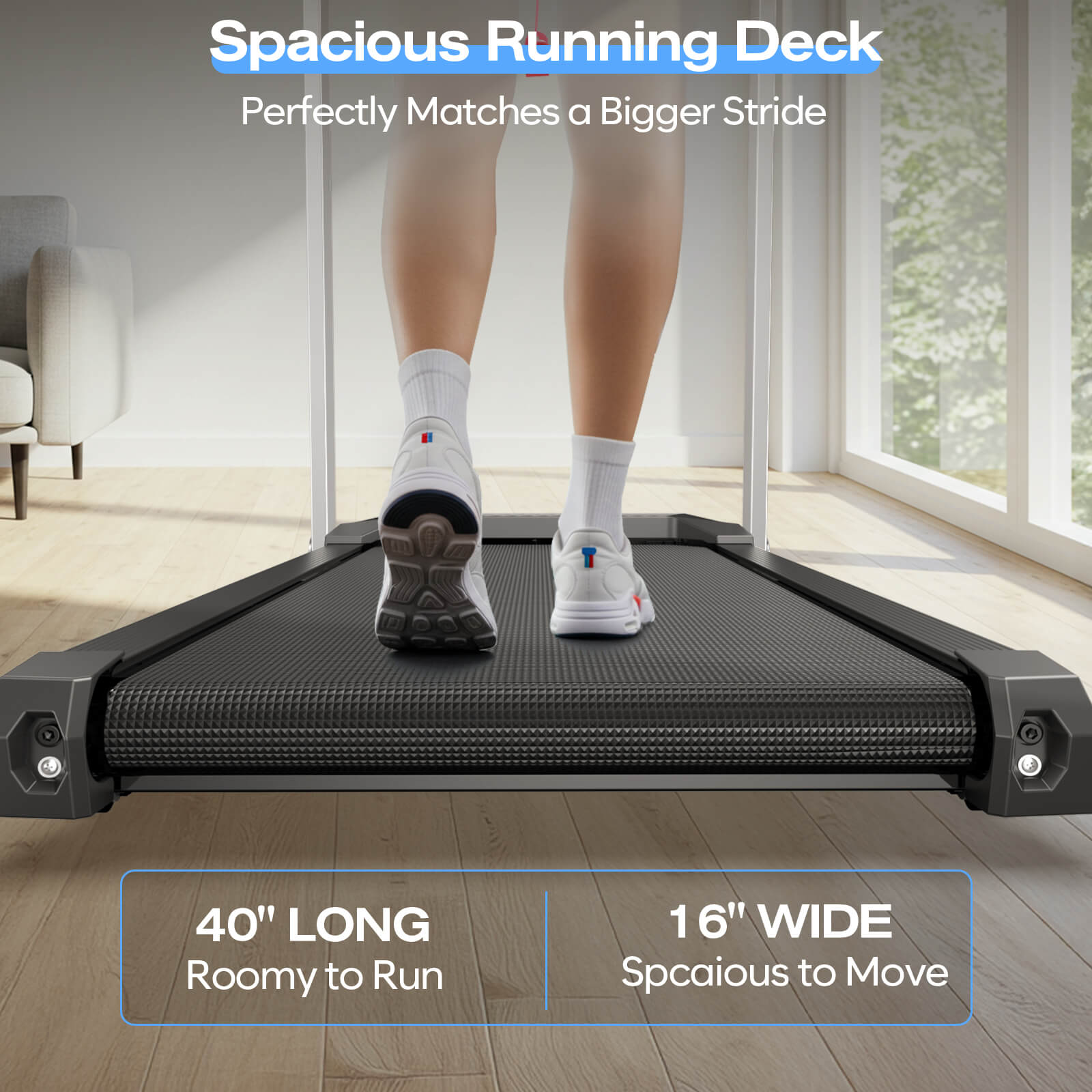 TM015-Foldable Incline Treadmill With Side Rails 350 lbs Capacity