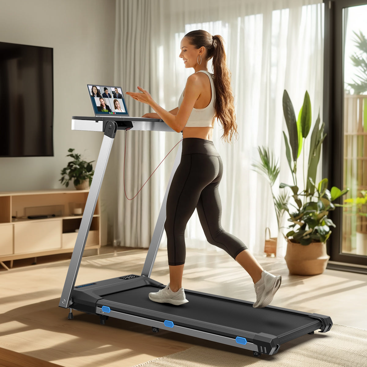 [New Arrival]TM020 3-In-1 Foldable Treadmill with Desk