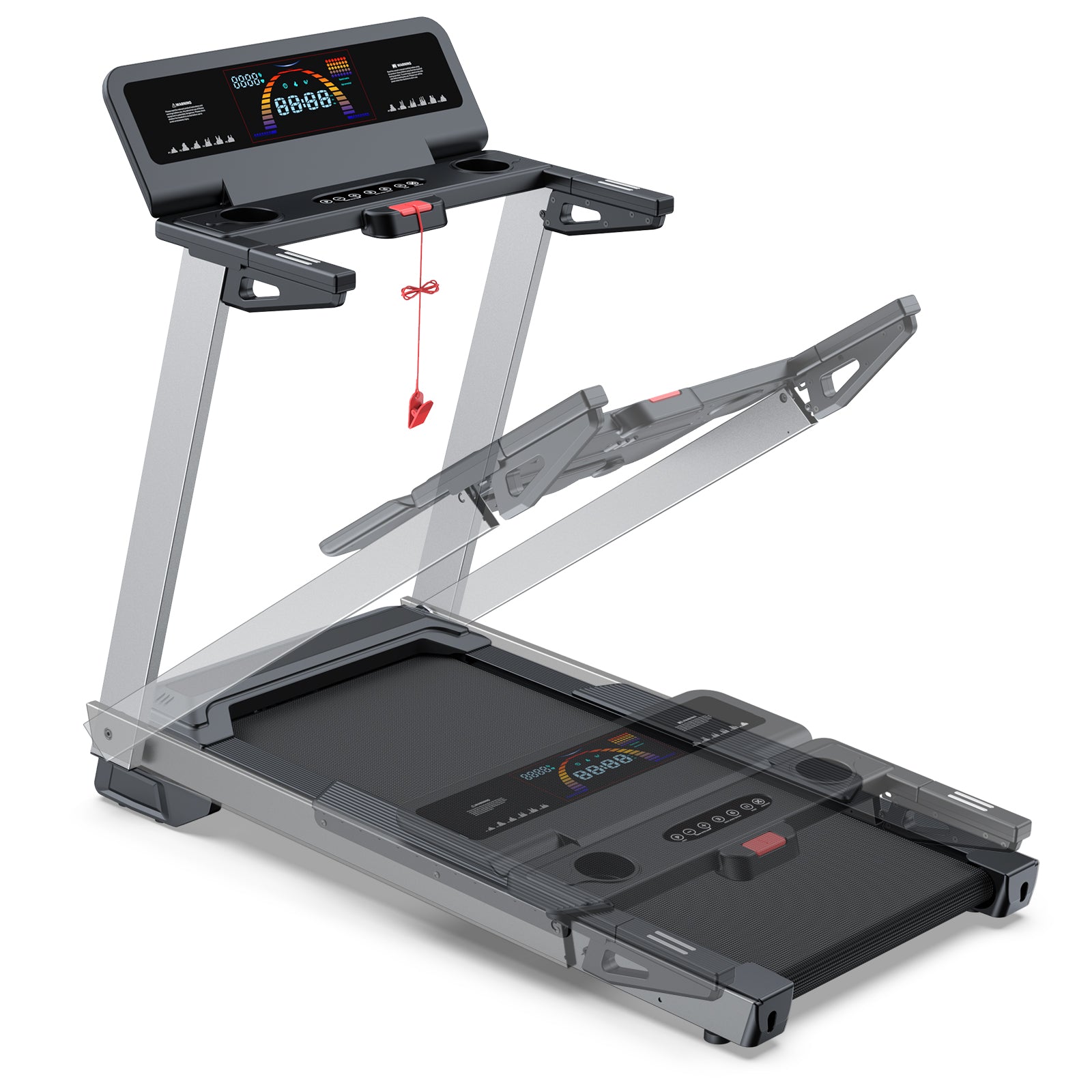 [New Arrival]TM024 Foldable Treadmill-450LBS-9.9mph