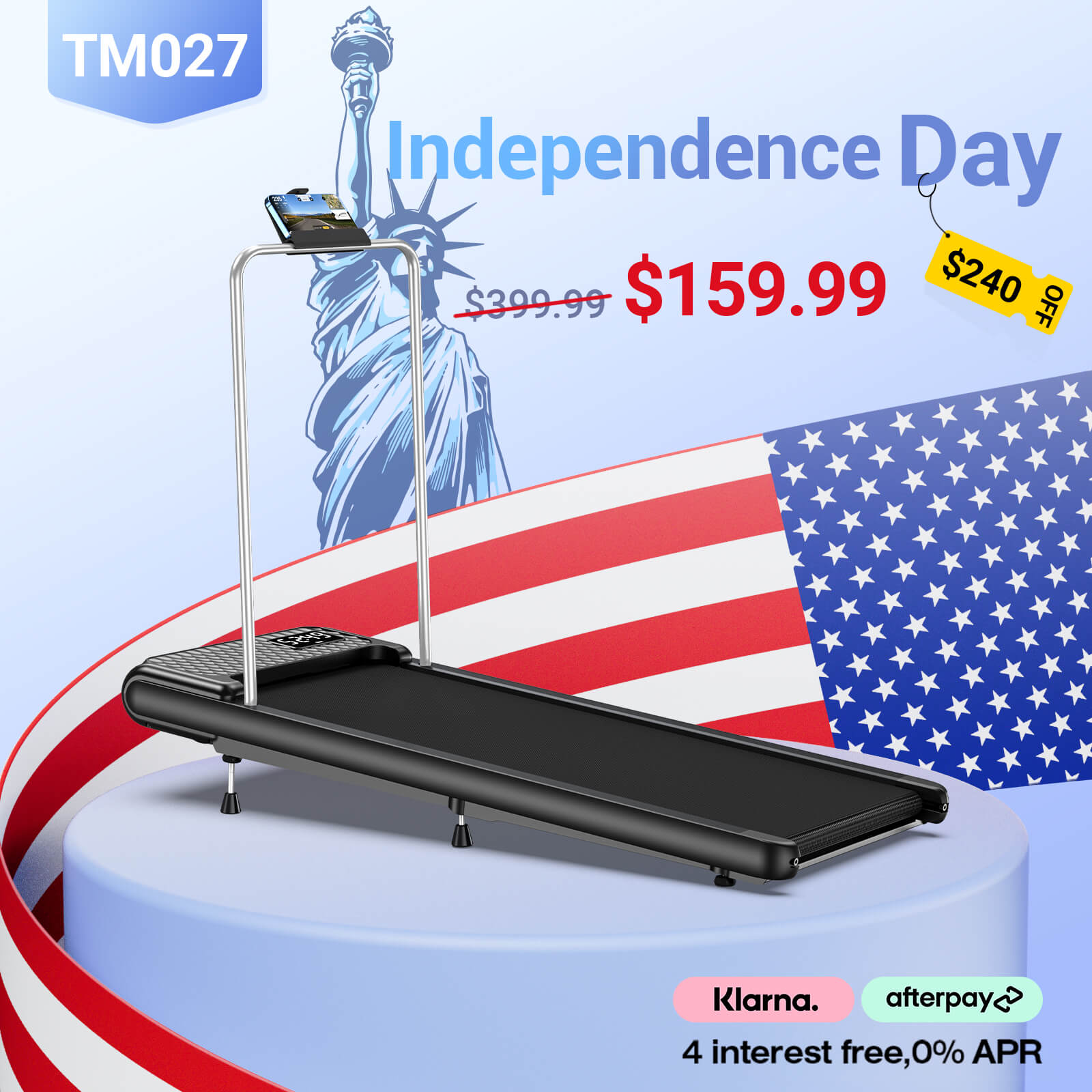 TM027 - 10% Incline Treadmill With Removable Handrail-1
