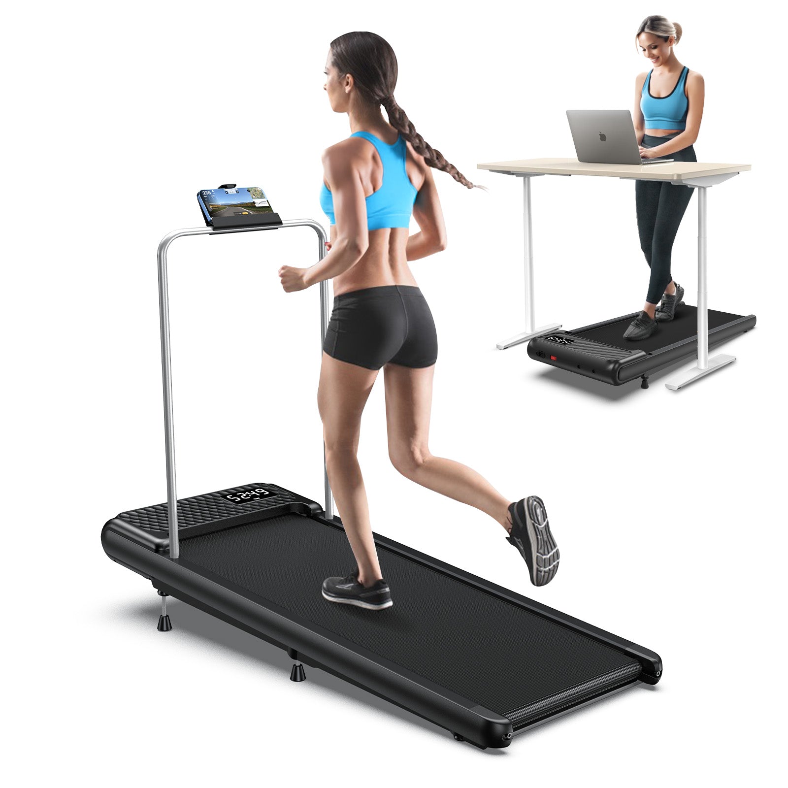 [New] TM027-Treadmill With Handrail And Mute Mode