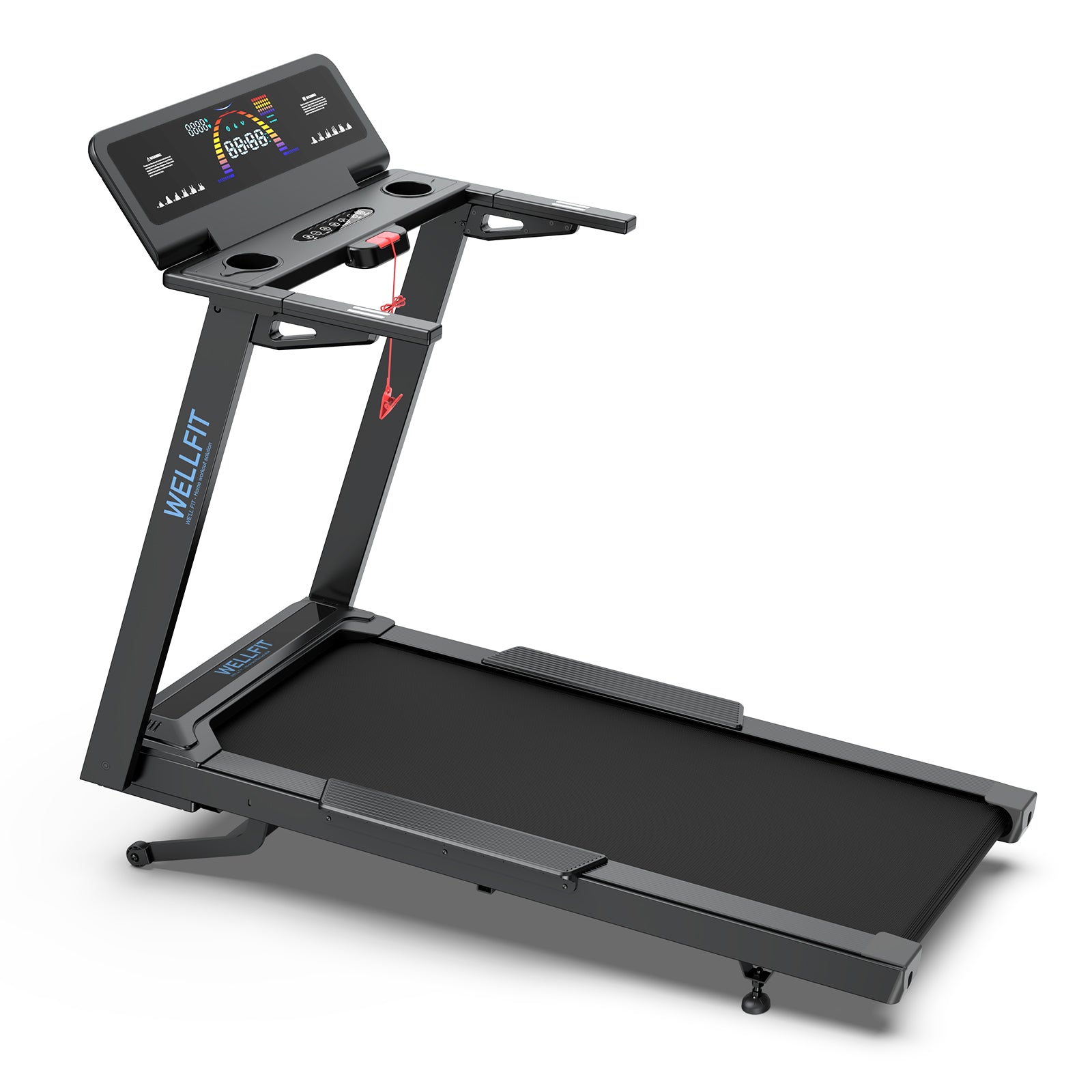 [New]TM029 Folding Treadmill-10 Auto Incline-450LBS-10mph-55Inch Long Running Area