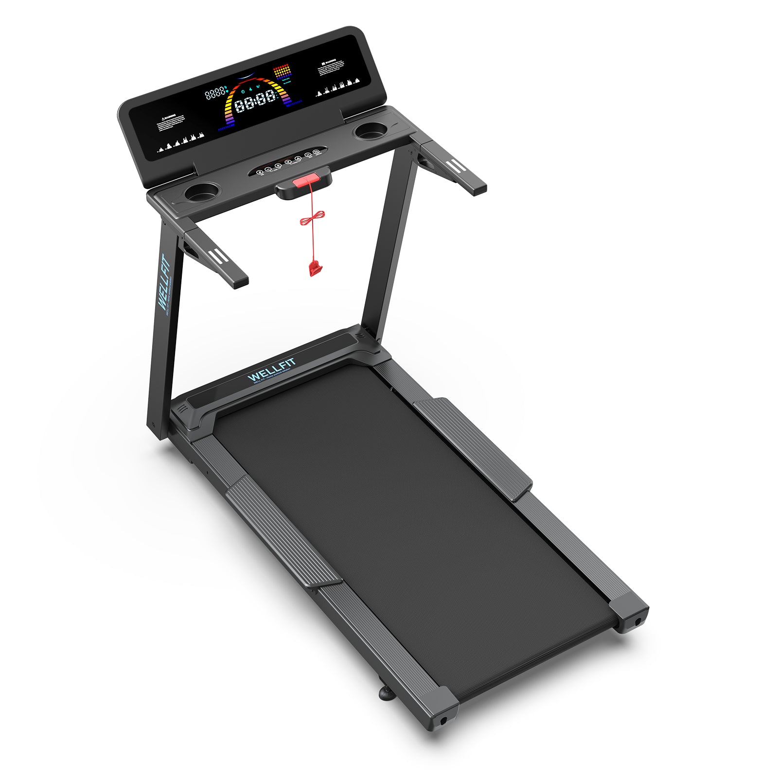 [New]TM029 Folding Treadmill-10 Auto Incline-450LBS-10mph-55Inch Long Running Area