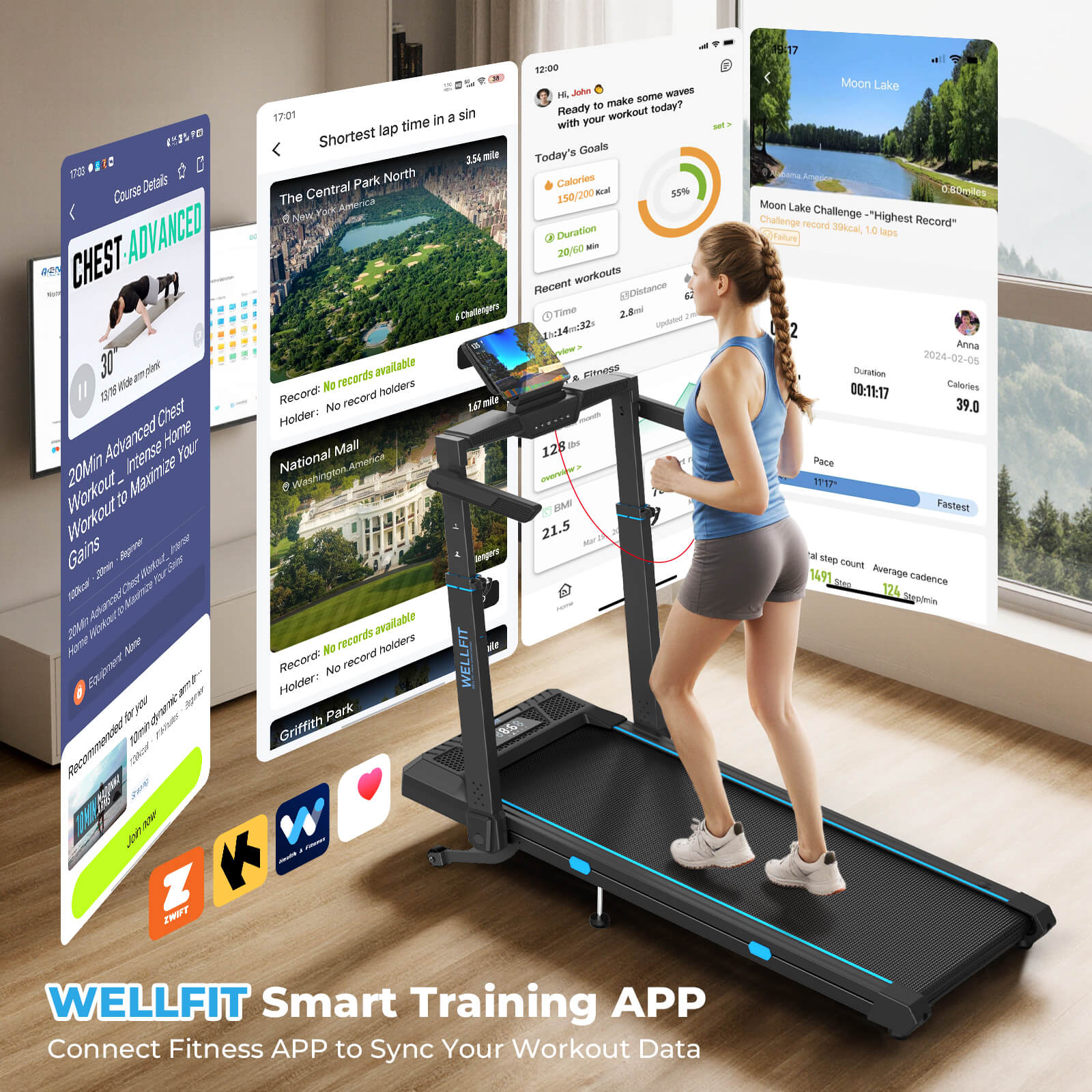 [New][Pre-Sale]TM032 Height-Adjustable Treadmill with 10% Auto Incline 17*44 Inch Running Area