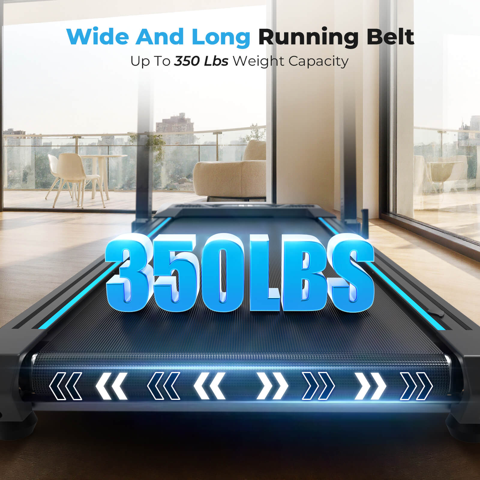[New]TM032 Height-Adjustable Treadmill with 10% Auto Incline