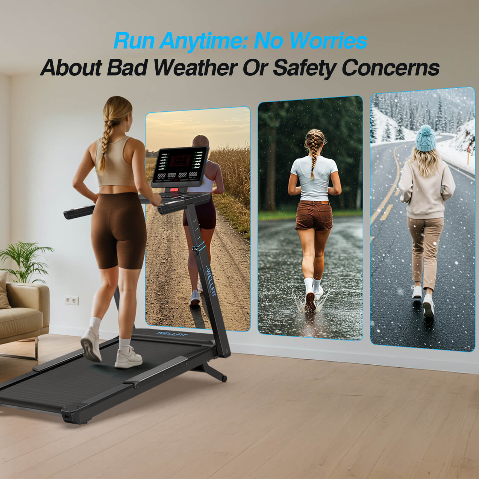 [New]TM033 Heavy-Duty 12% Auto Incline Treadmill With Screen 18.2*45 In Running Area